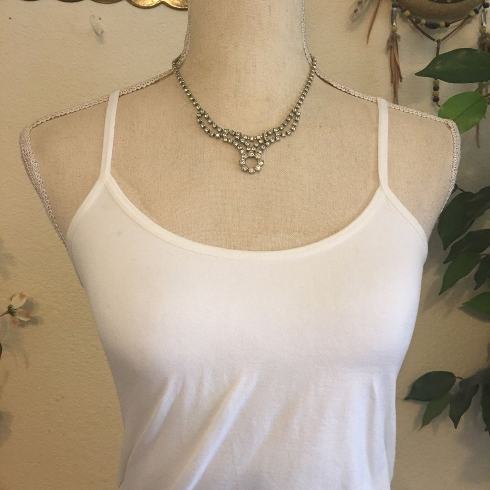 Vintage Vintage elegant clear rhinestone choker necklace Size ONE SIZE - 3 Thumbnail