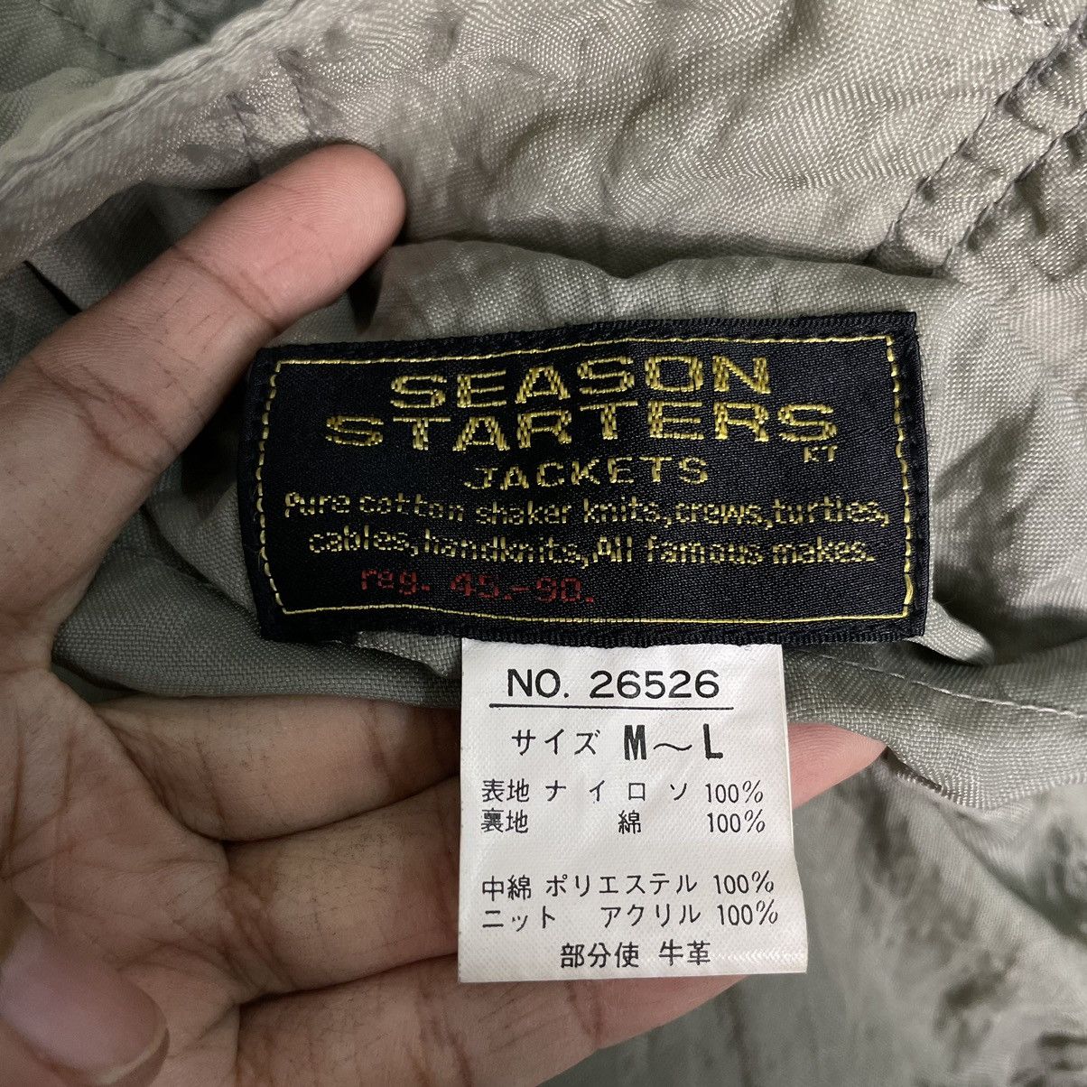 Japanese Brand 💥90s SEASON STARTER MA1 RIOT BOMBER JACKET Size US M / EU 48-50 / 2 - 14 Thumbnail
