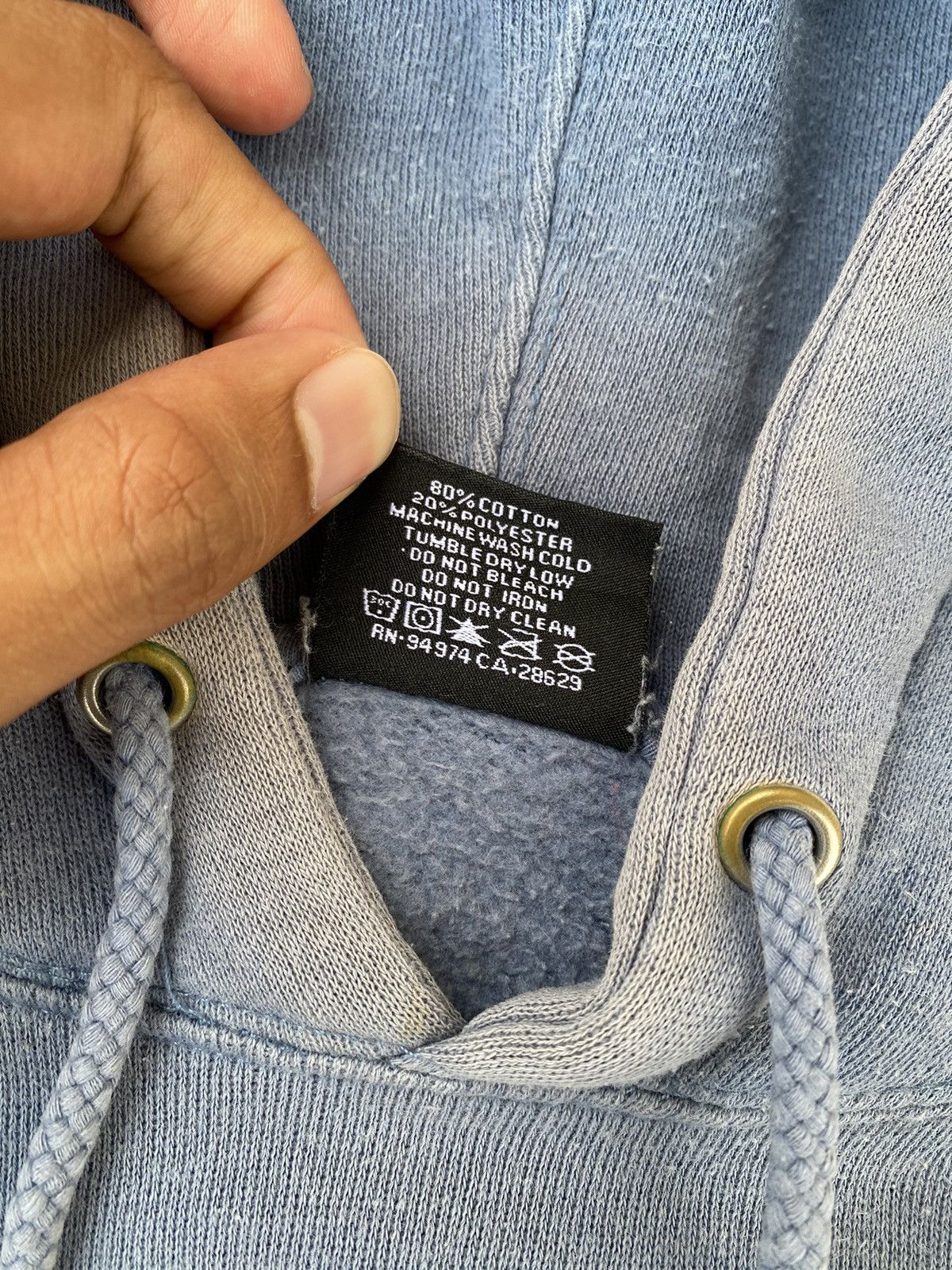Other Vintage Faded Sky Blue Stussy Center Pullover Hoodie Size US XL / EU 56 / 4 - 5 Thumbnail