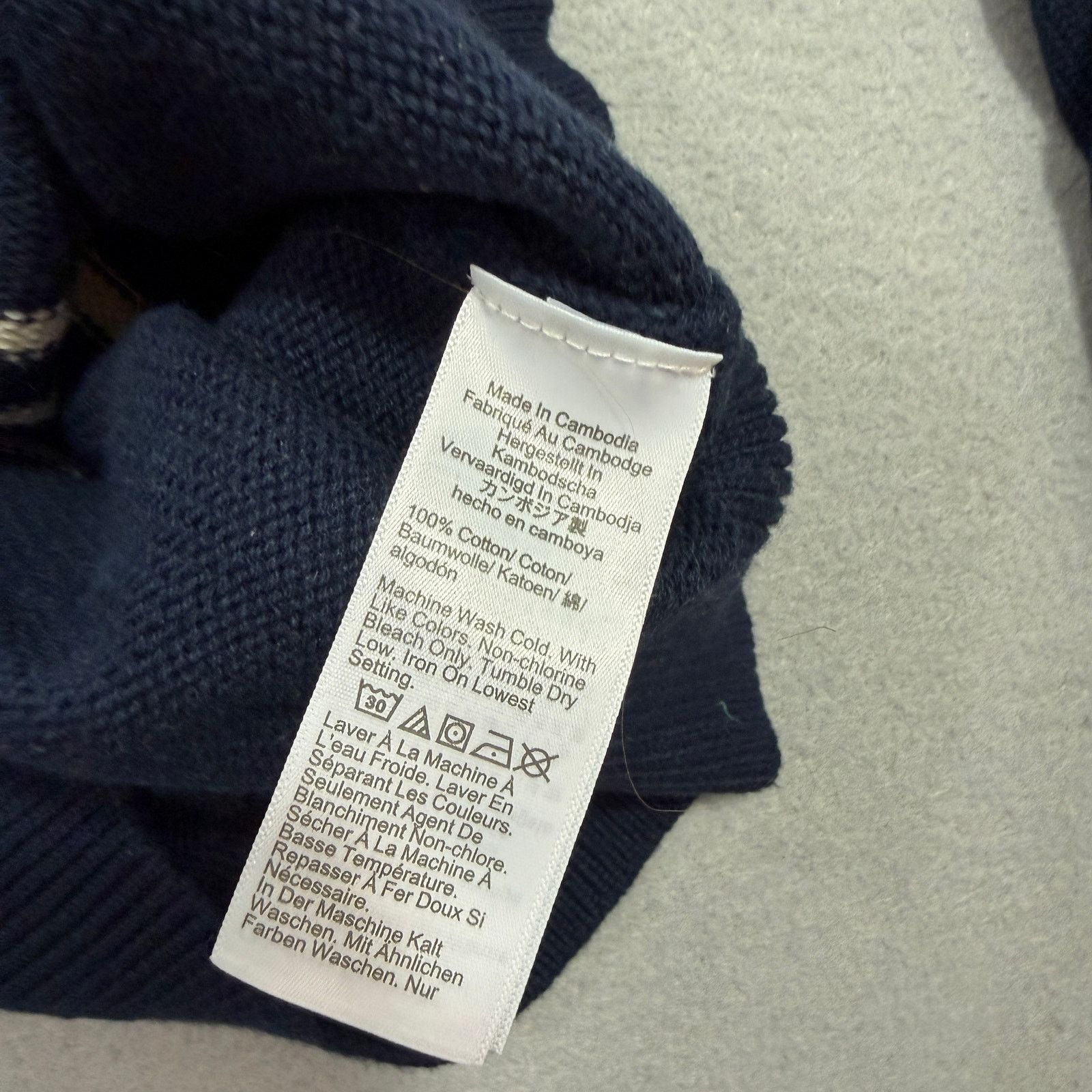 J.Crew J Crew Striped Cotton Sweater Men's Medium Navy Blue White Size US M / EU 48-50 / 2 - 5 Thumbnail