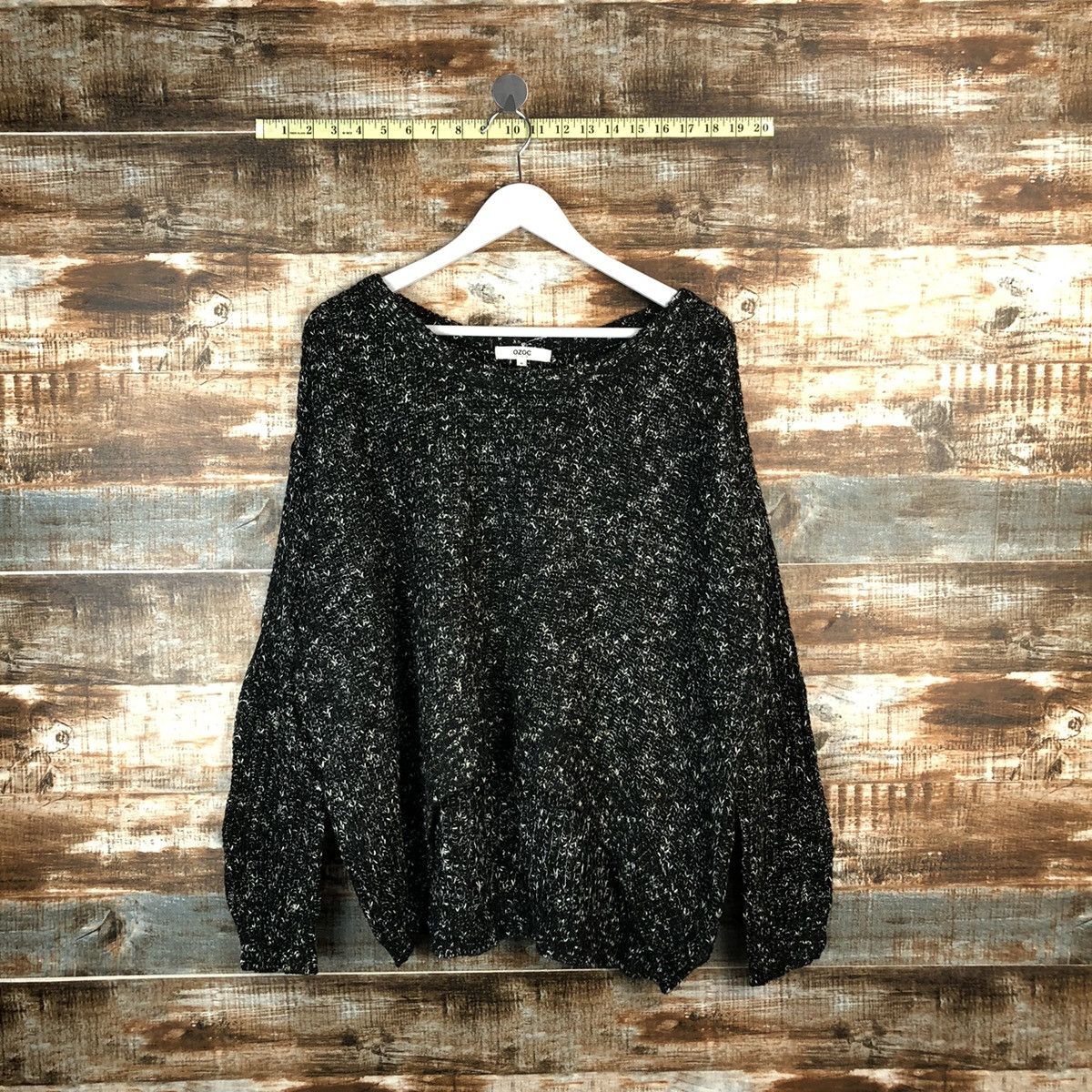 Homespun Knitwear × Japanese Brand Ozoc Black Knitwear #A1367 Size M / US 6-8 / IT 42-44 - 1 Thumbnail