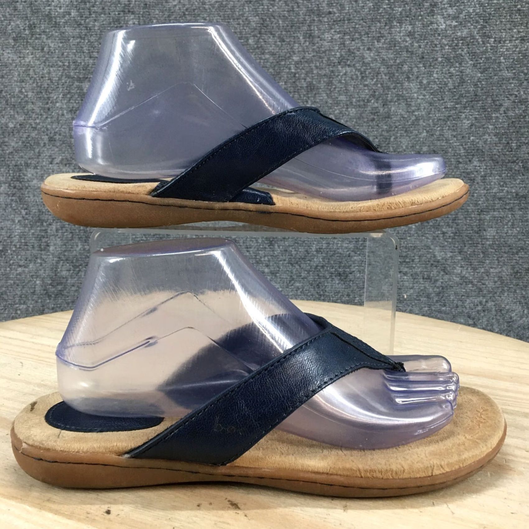 Born Born Concept Sandals Womens 8M Zita Slip On Thong Flats Blue Faux Leather Size US 8 / IT 38 - 2 Thumbnail
