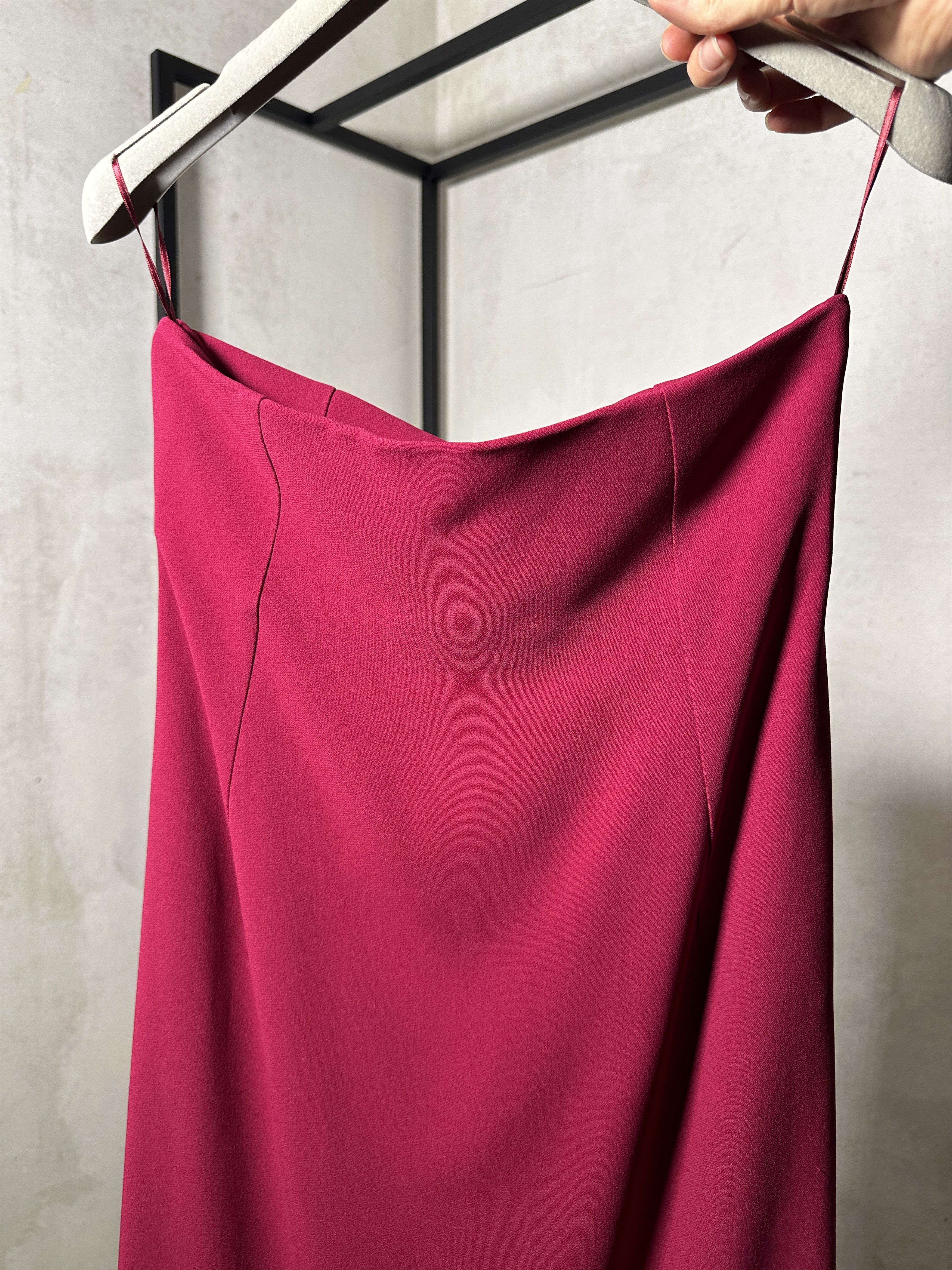 Dolce & Gabbana Dolce & Gabbana Ruffle Hem Cady Pencil Skirt In Raspberry Size 27" / US 4 / IT 40 - 5 Thumbnail