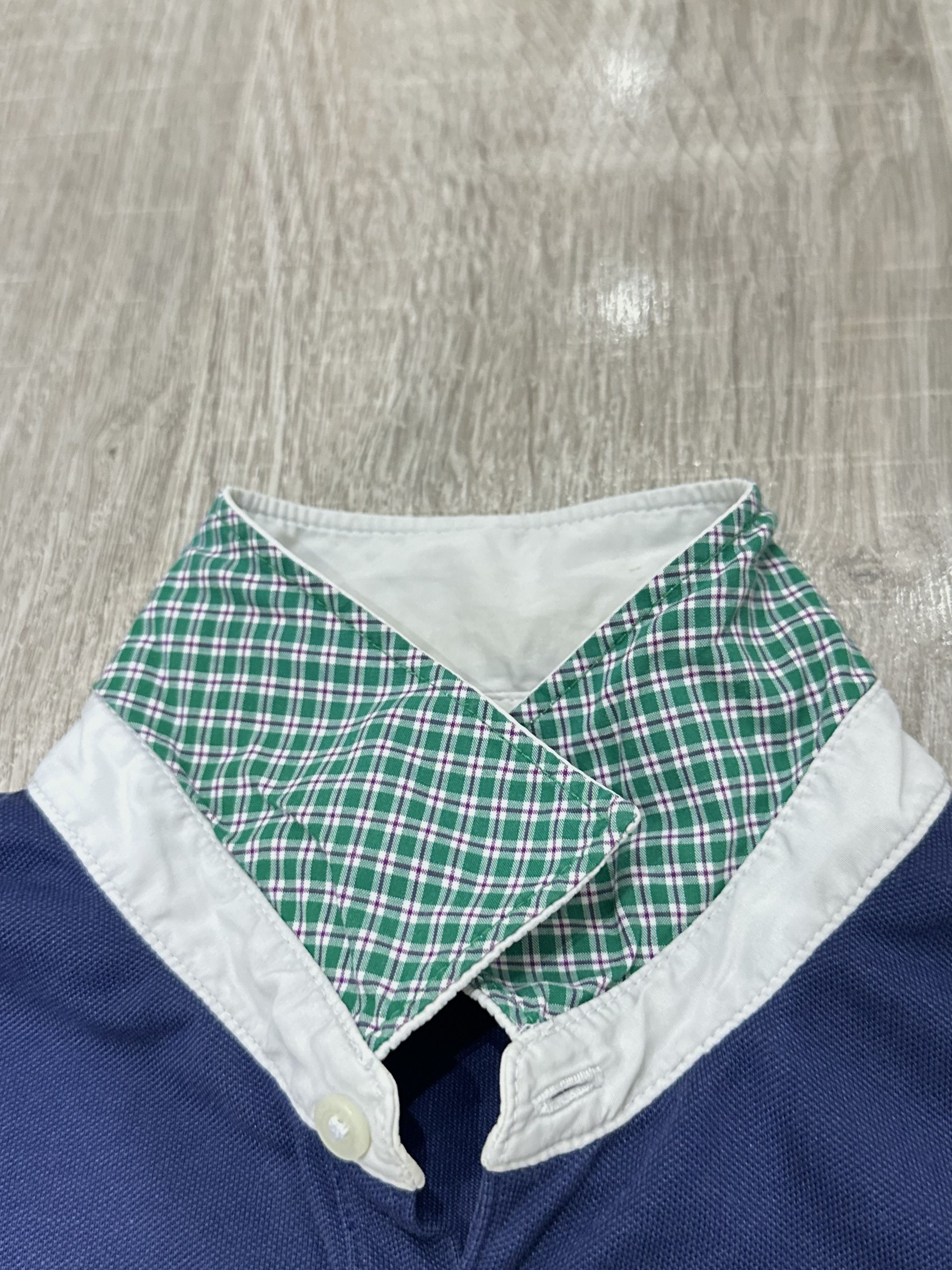 Ralph Lauren Sport Polo Golf Ralph Lauren Tailored Fit Navy Plaid Collar Rare Size US XL / EU 56 / 4 - 3 Thumbnail