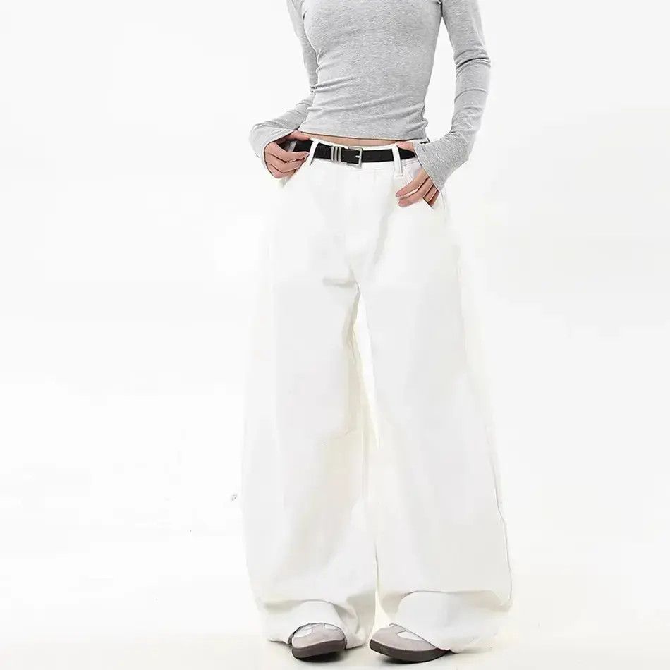 Japanese Brand Retro loose curved knife wide leg jeans Size US 32 / EU 48 - 3 Thumbnail