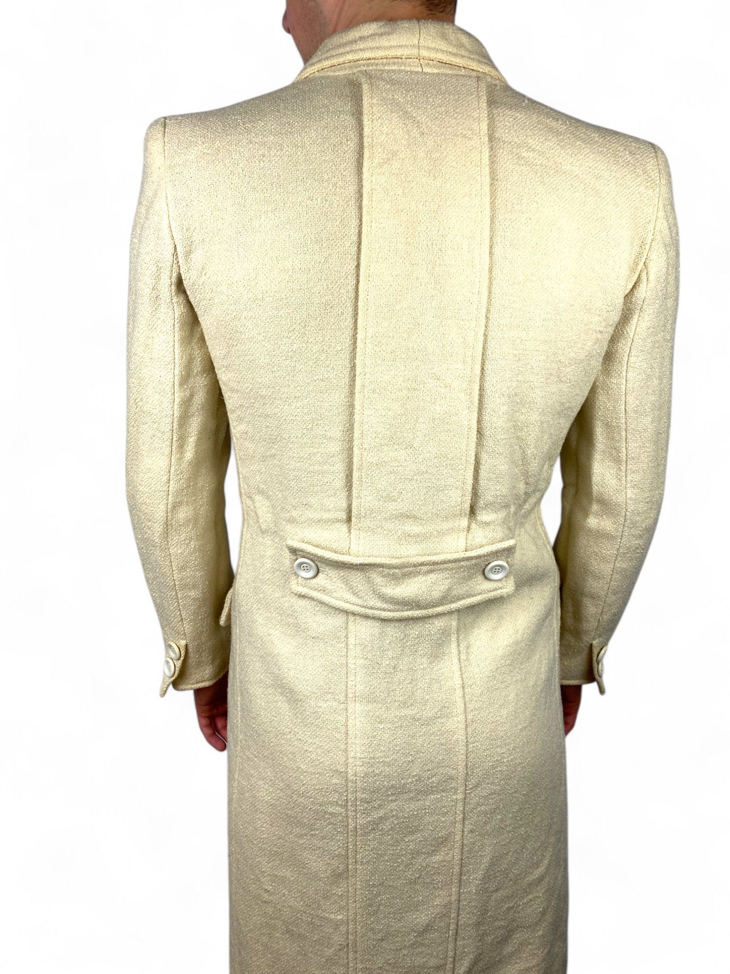 Designer × Valentino valentino womens coat boutique 90s archive cream wool Size S / US 4 / IT 40 - 8 Thumbnail