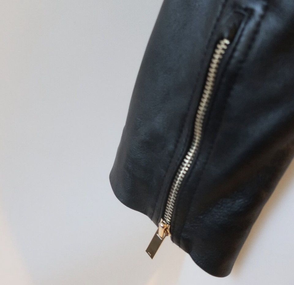 Karen Millen Karen Millen Black Lamb Leather Moto Biker Jacket sz.8 Size M / US 6-8 / IT 42-44 - 12 Thumbnail