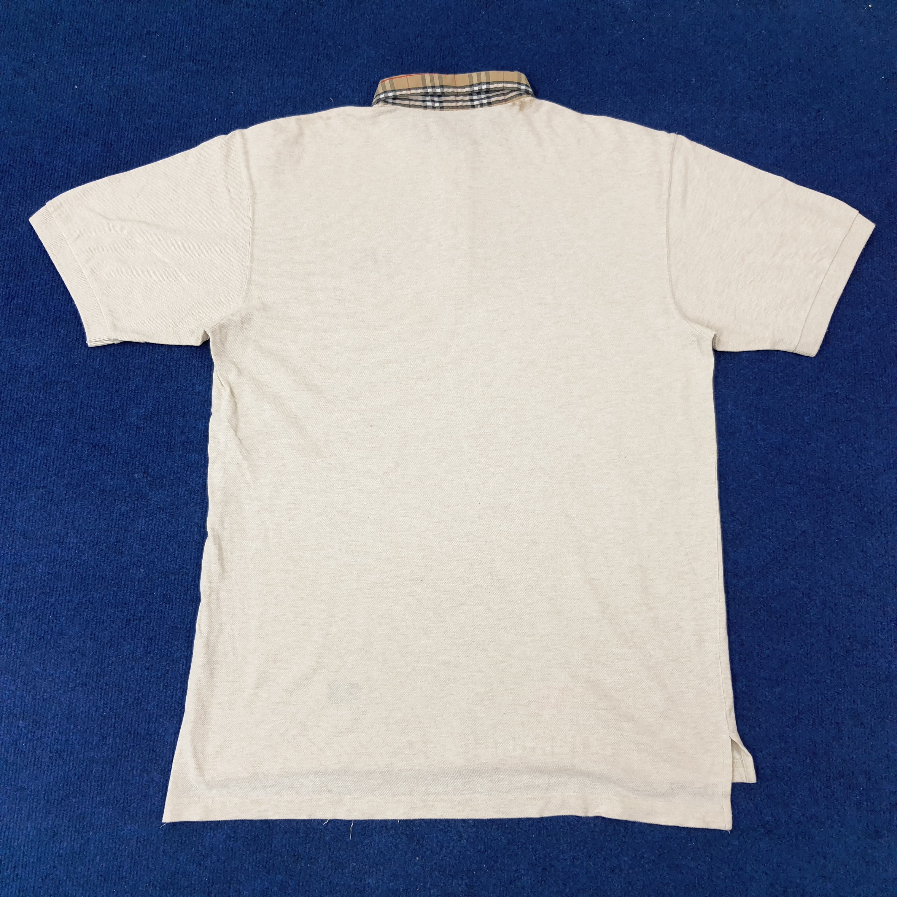 Burberry × Vintage Vintage Burberrys Nova Check Designer Polo Shirt C219N74 Size US L / EU 52-54 / 3 - 3 Thumbnail