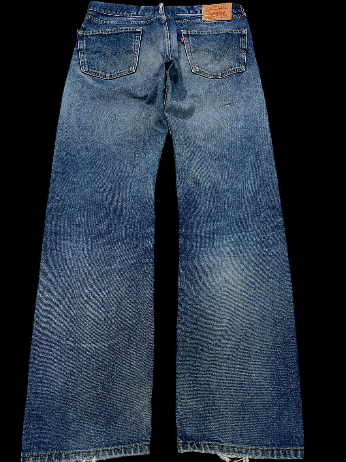 Levi's × Levi's Vintage Clothing 💥Baggy💥90s Style Levis 505 Distress Washed Jean Size US 33 - 2 Thumbnail