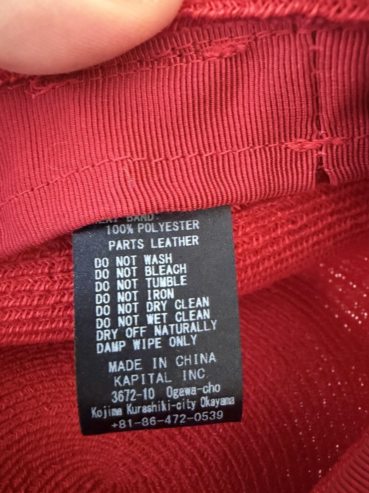 Kapital Kapital red bucket hat Size ONE SIZE - 5 Thumbnail