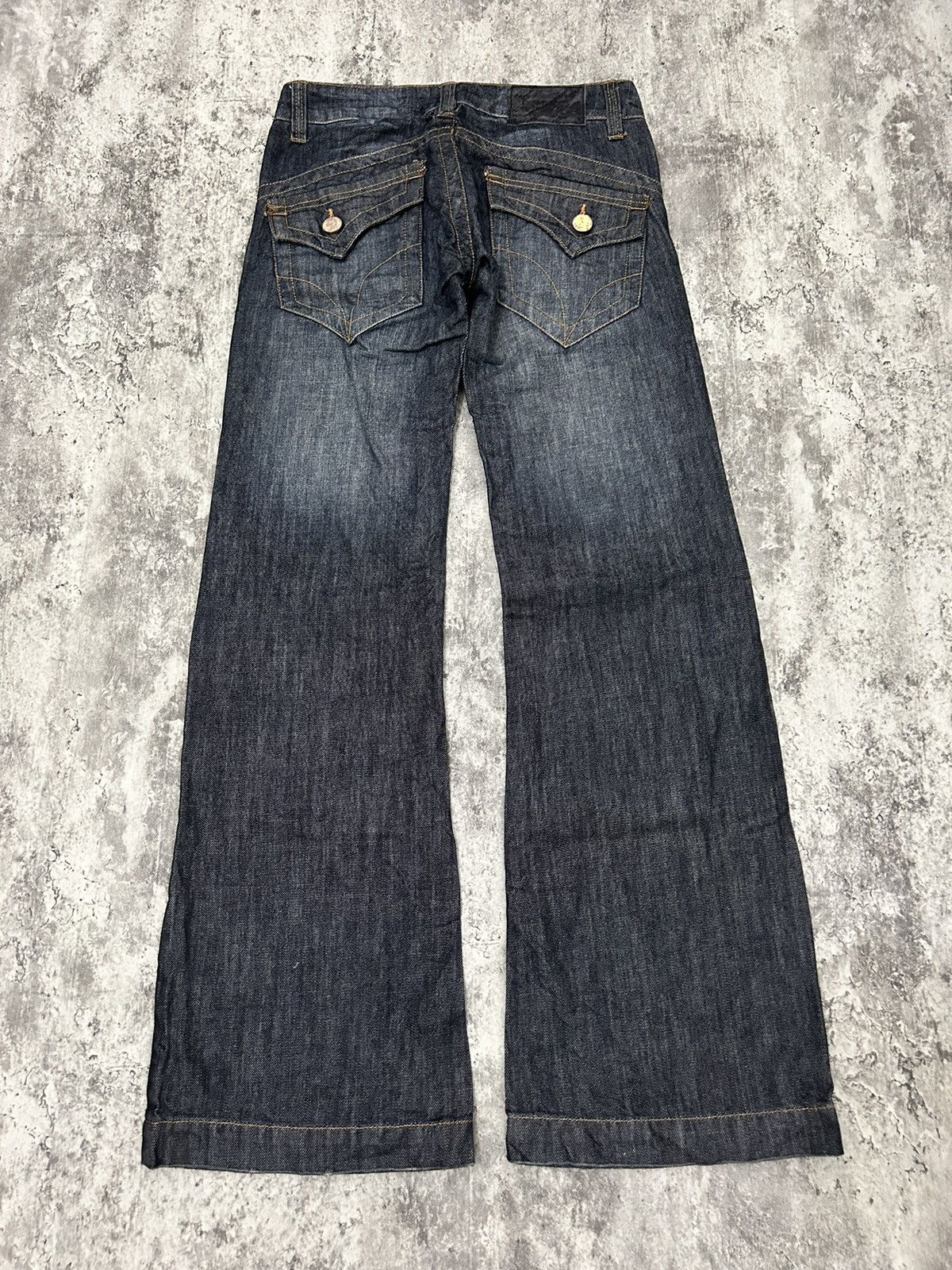 If Six Was Nine × Japanese Brand × Tornado Mart Japanese Sky Bomber Flare Jeans Size US 30 / EU 46 - 4 Thumbnail