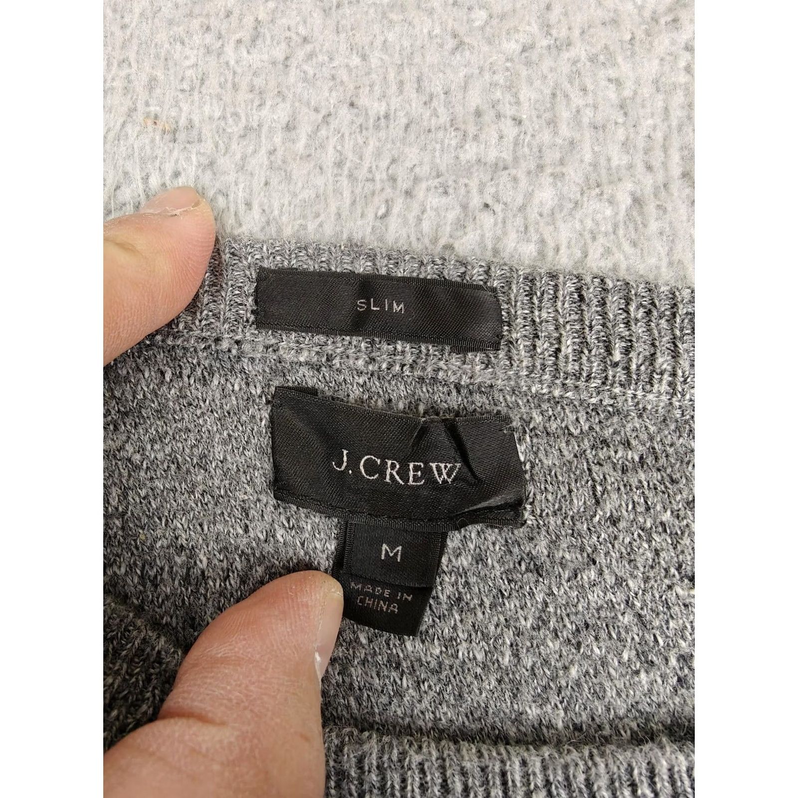 J.Crew J.CREW Sweater Mens Medium Gray Slim Fit Knit Crewneck Pullover Long Sleeve Size US M / EU 48-50 / 2 - 2 Thumbnail