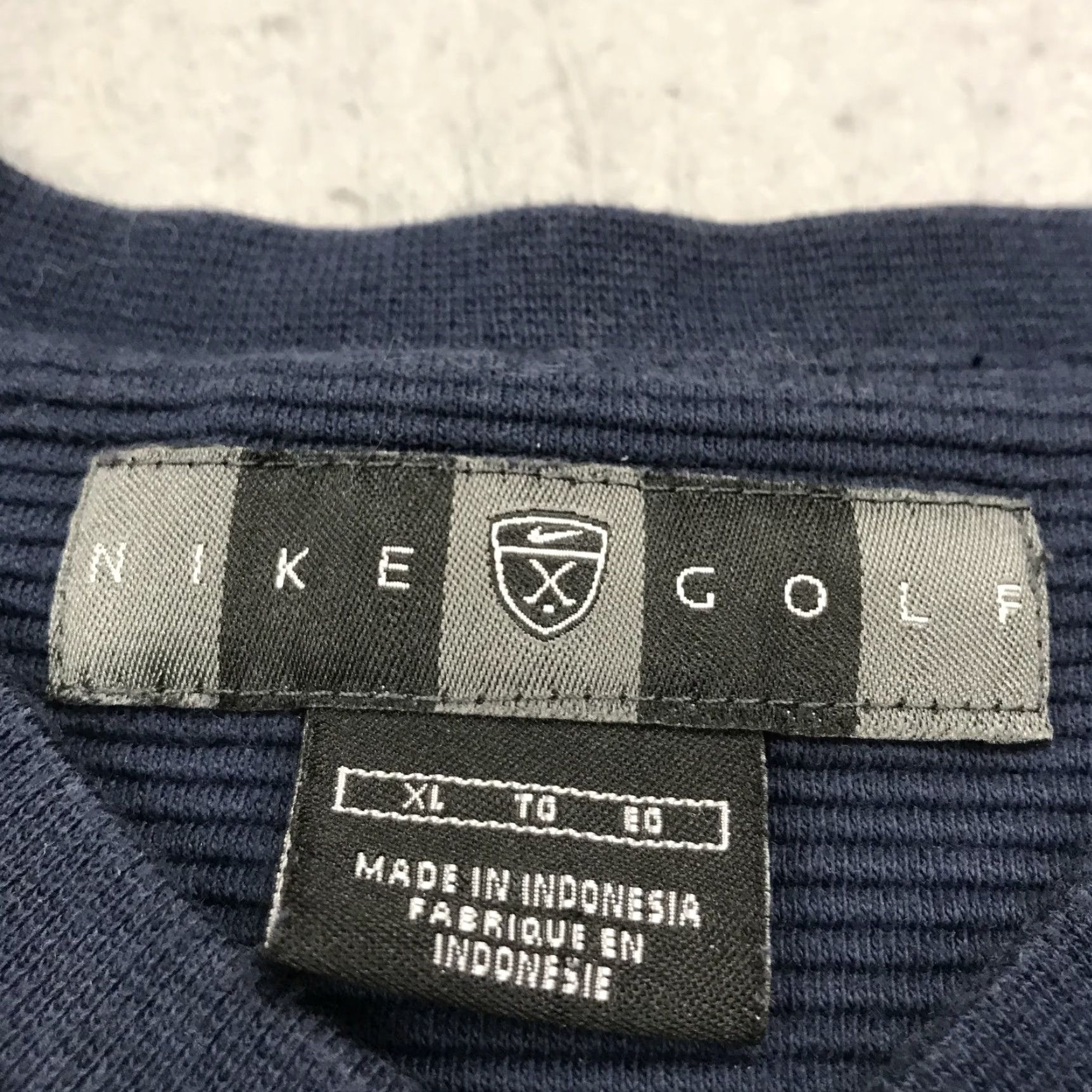 Nike VINTAGE Nike Golf Vest Mens XL Navy Blue Ribbed Cotton Blend Tiger Woods 90s Size US XL / EU 56 / 4 - 4 Thumbnail