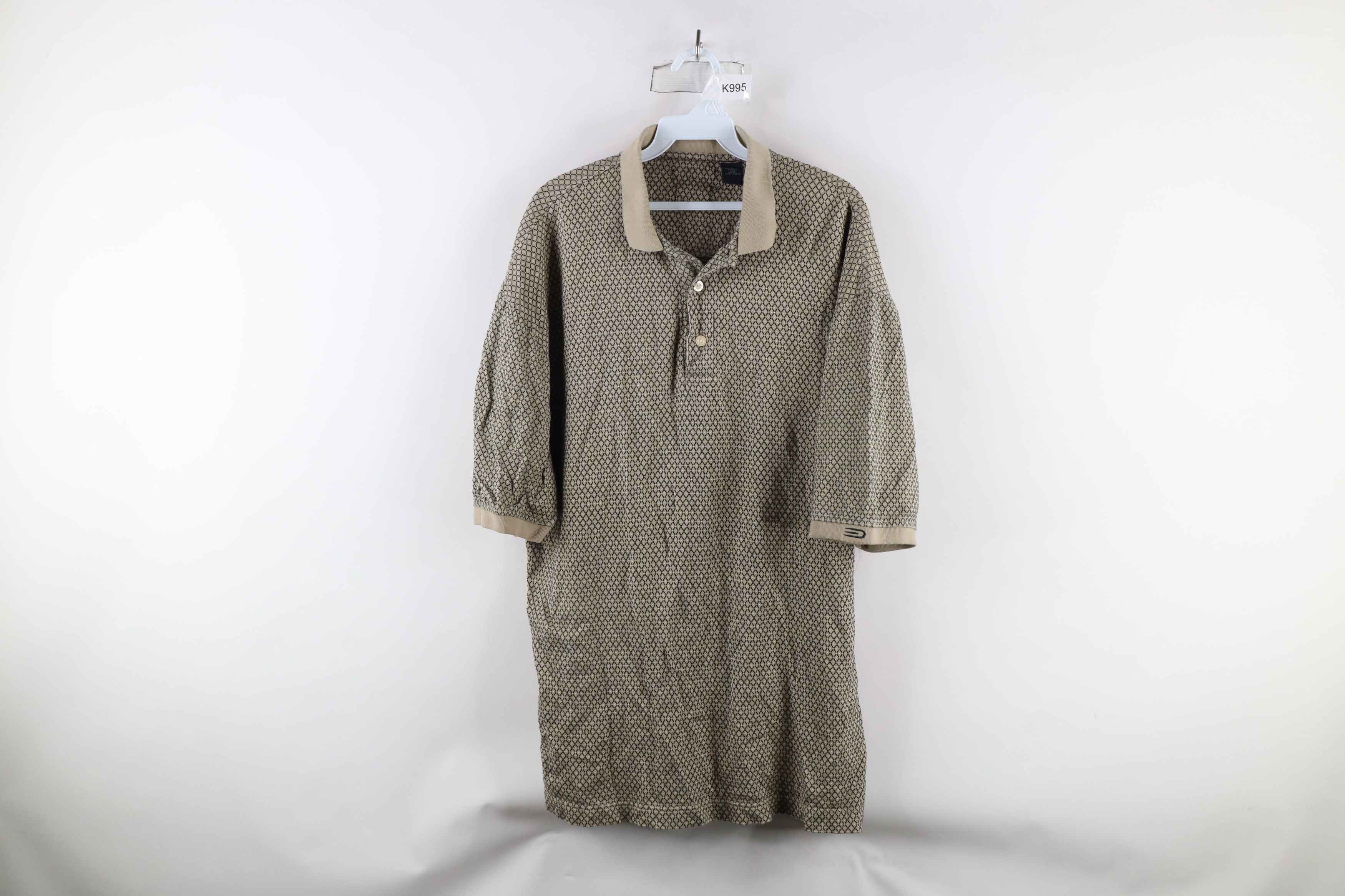 Vintage Vintage 90s Streetwear Knit Short Sleeve Golf Polo Shirt Size US L / EU 52-54 / 3 - 1 Thumbnail