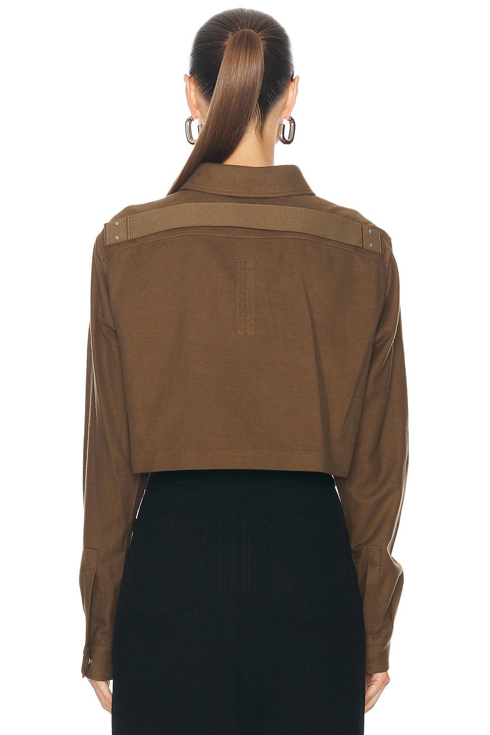 Rick Owens o1y0126 Solid Color Shirt in Brown Size S / US 4 / IT 40 - 3 Thumbnail