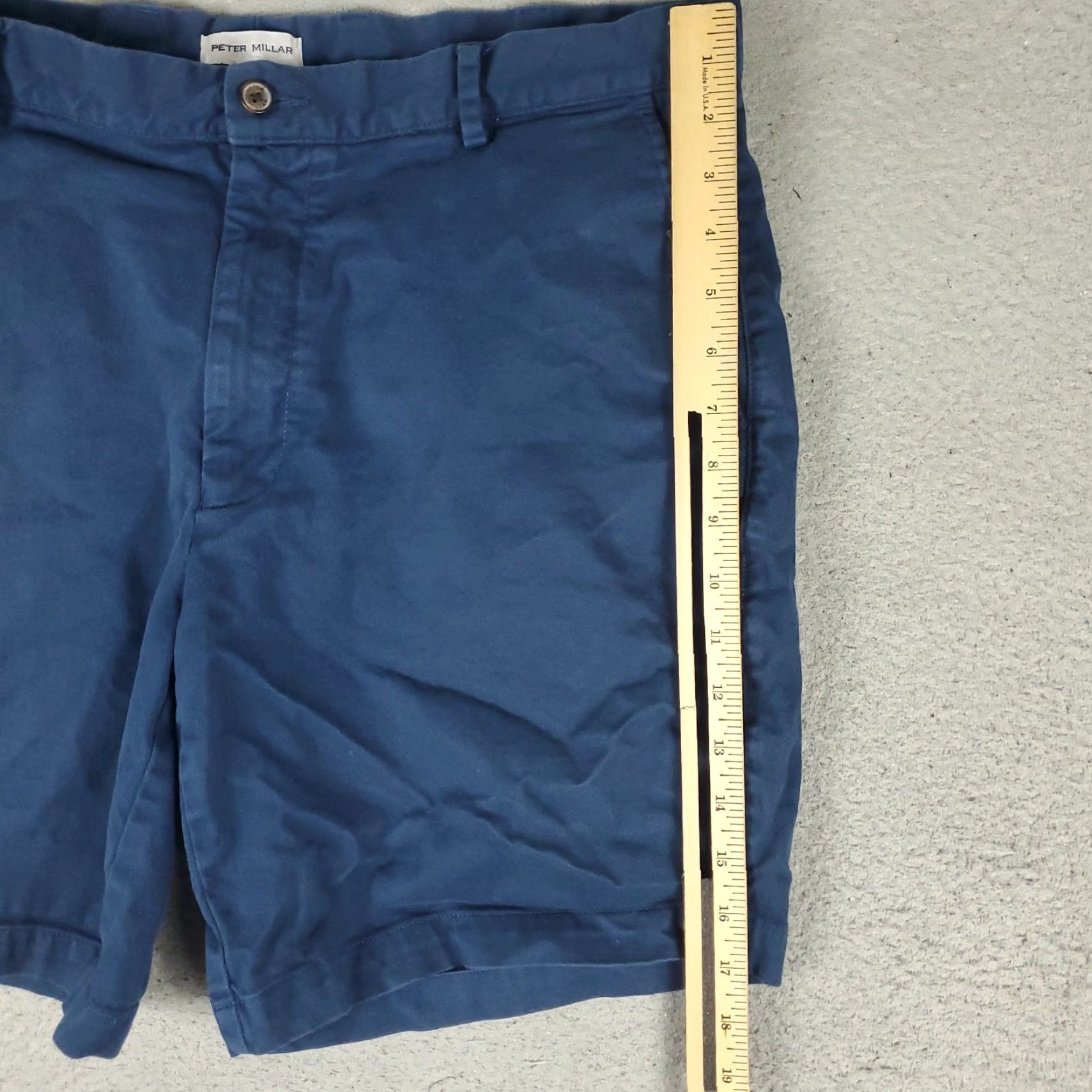 Peter Millar Peter Millar Shorts Mens Size 35 Blue Flat Front Chino Casual Golf FADED Size US 35 - 5 Thumbnail