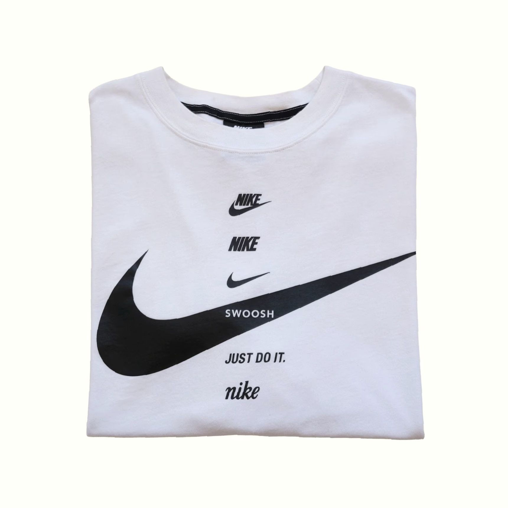 Nike VINTAGE Nike SWOOSH SPORTWEAR ACTIVE RETRO Y2K WHITE GRAPHIC BOXY T SHIRT SZ L Size US L / EU 52-54 / 3 - 2 Thumbnail