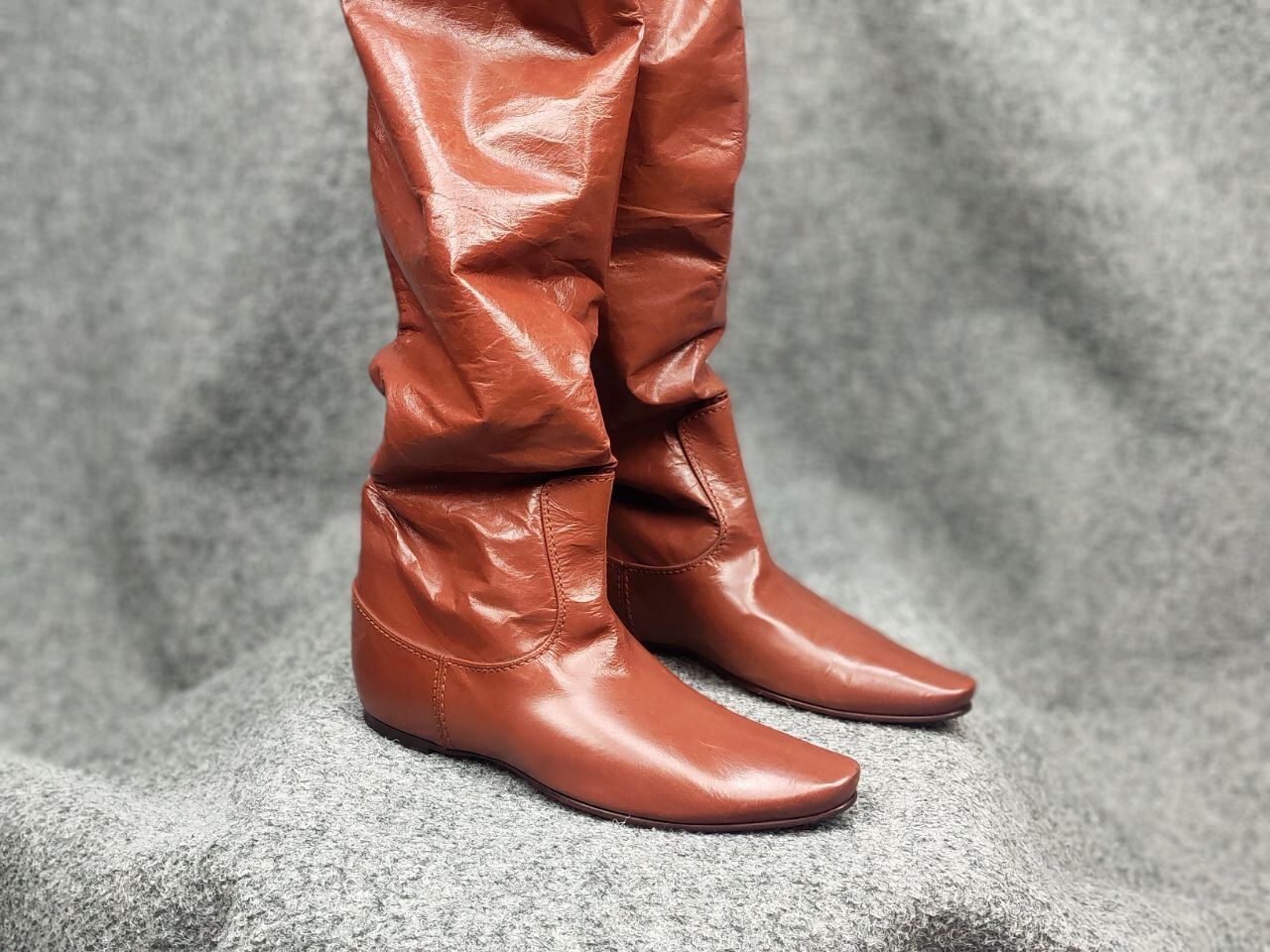 Bottega Veneta Rare Bottega Veneta High Riding Brown leather Light Boots Size US 6 / IT 36 - 5 Thumbnail