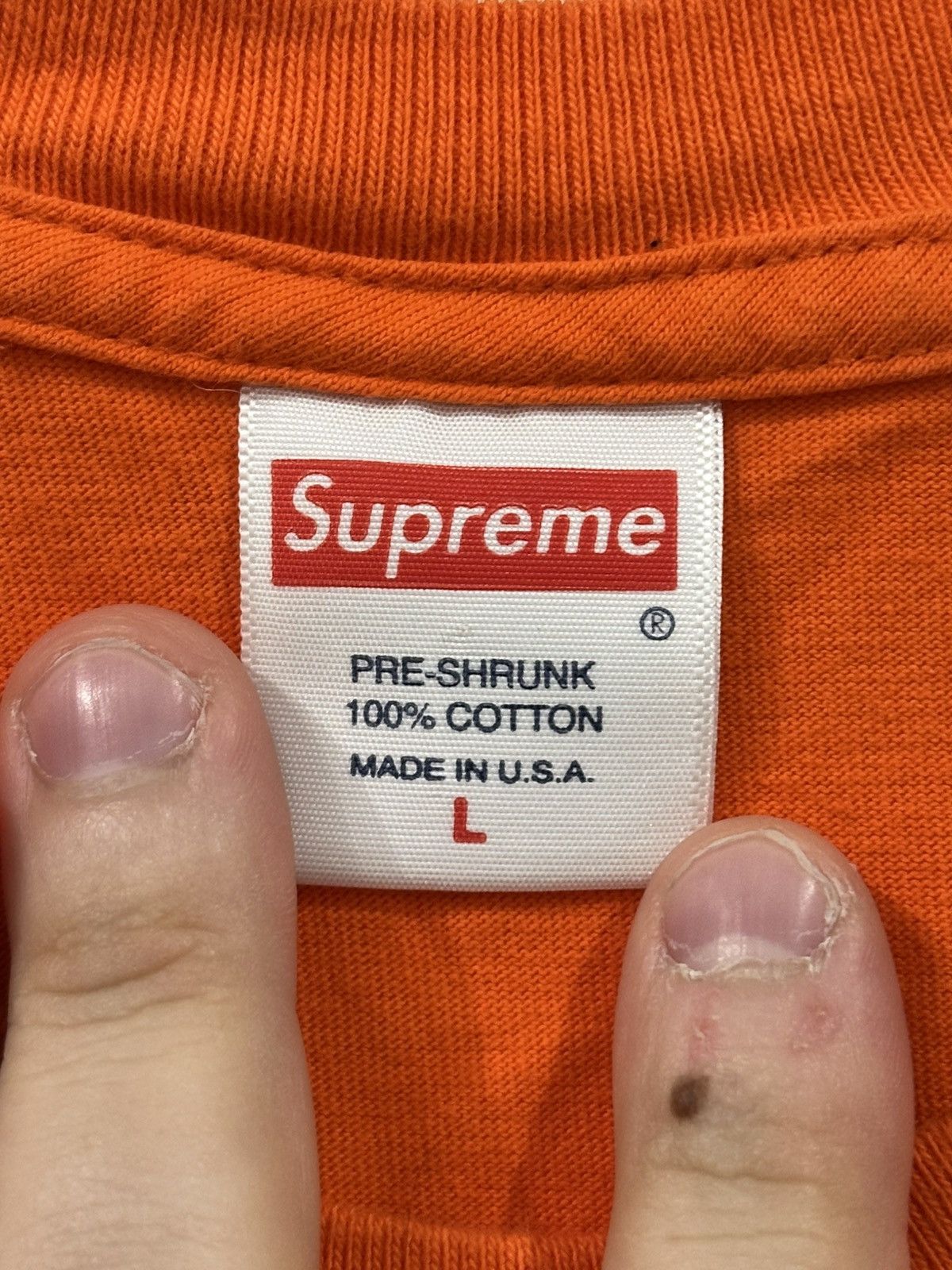 Supreme Supreme American Cheese Box Logo Tee Orange Size L Size US L / EU 52-54 / 3 - 2 Thumbnail