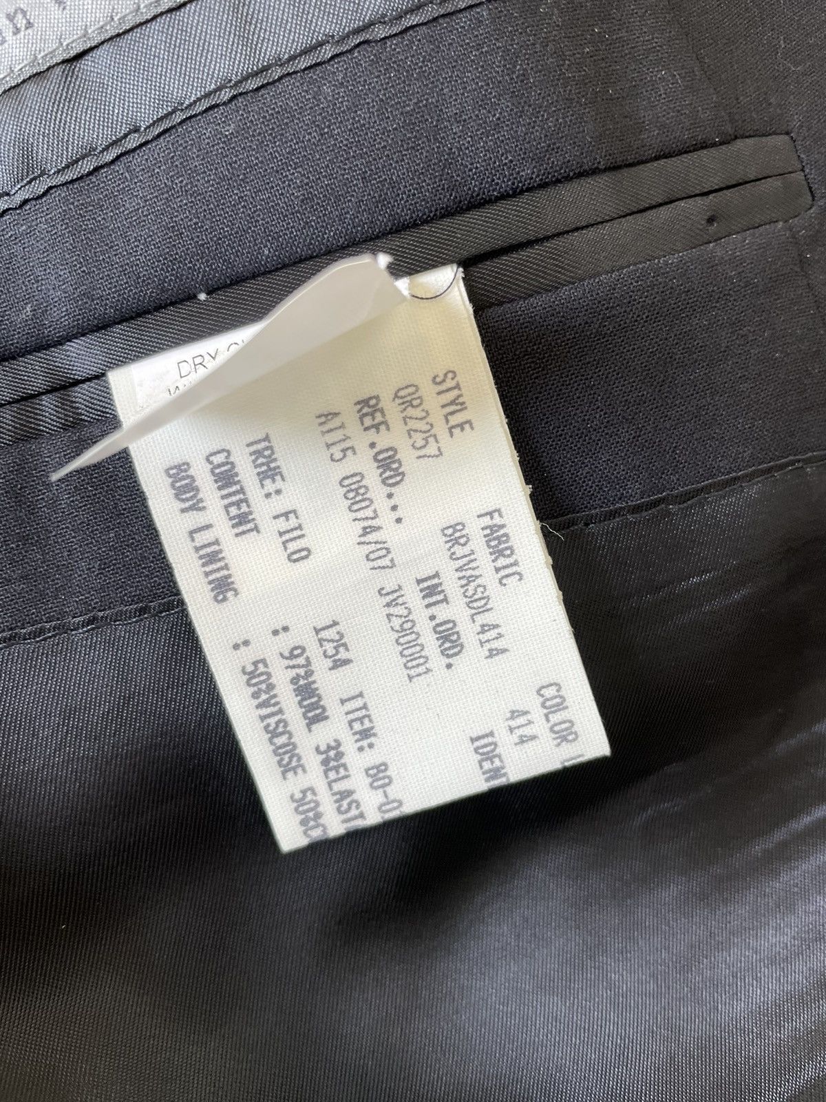 John Varvatos Midnight Navy Wool Blazer Size 44R - 6 Thumbnail