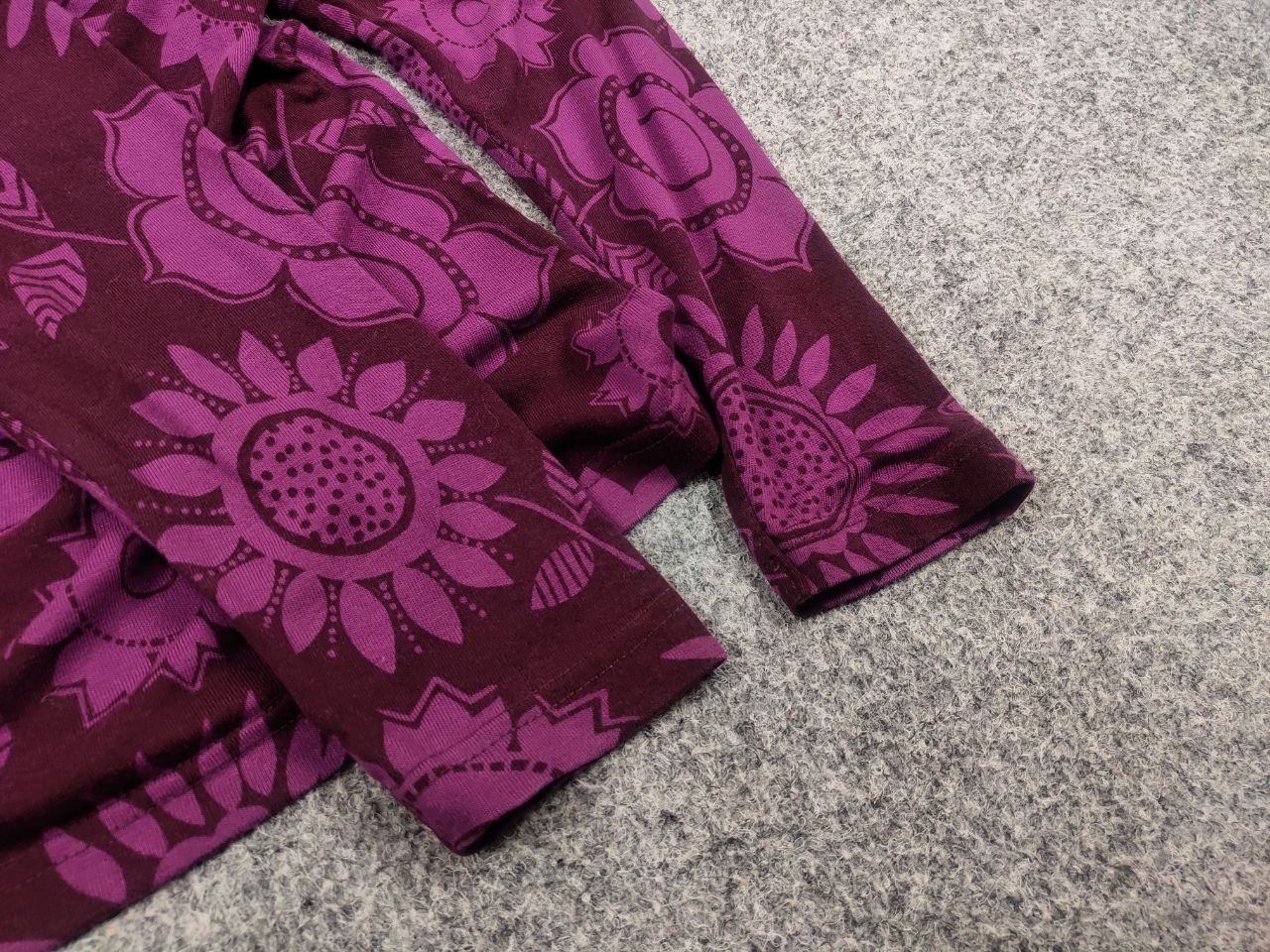 Gudrun Sjoden Gudrun Sjödén Design Long sleeve Flower Pattern Burgundy Size S / US 4 / IT 40 - 9 Thumbnail