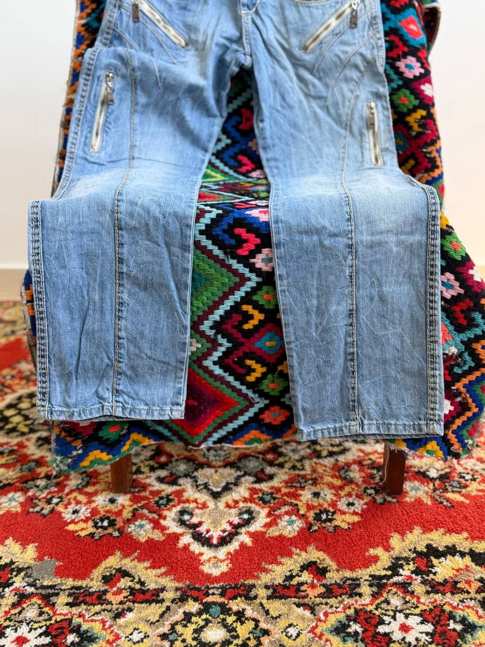 If Six Was Nine AVANT GARDE WASHED BAGGY edhardy STYLE CARGO JEANS Size US 32 / EU 48 - 5 Thumbnail