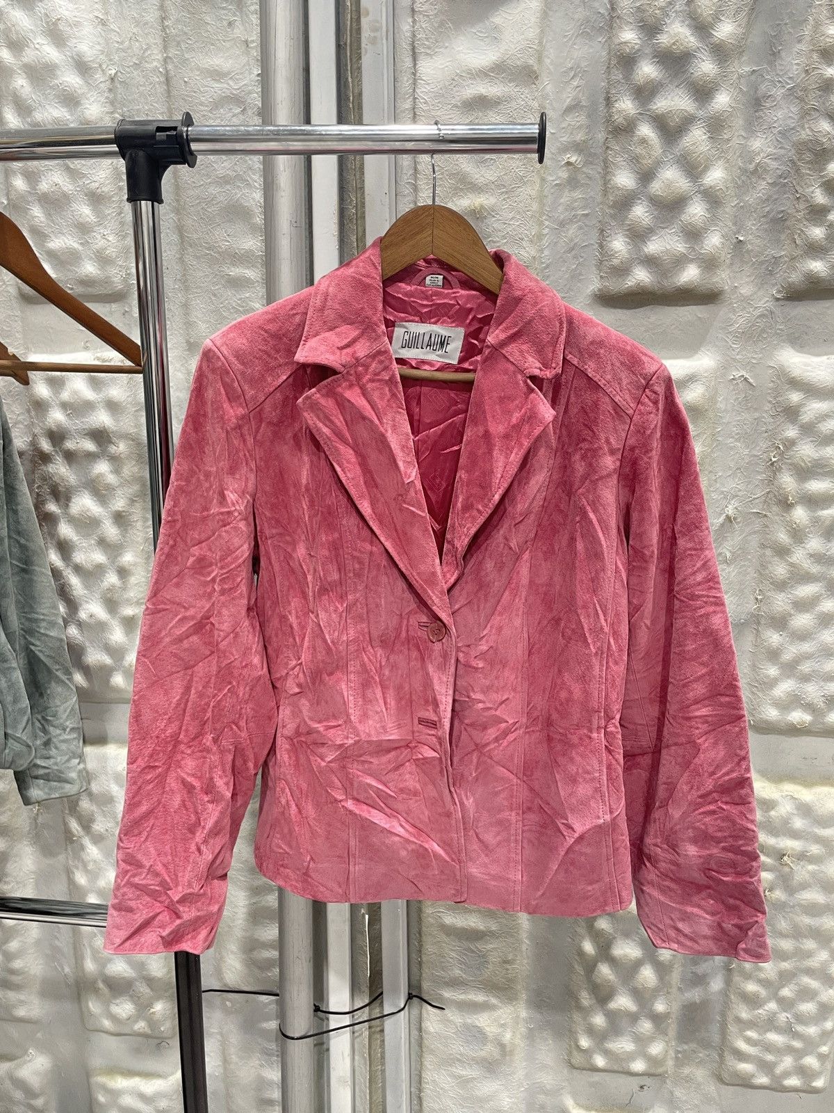 Danier × Vintage Pink Fitted Suede Guillaume Jacket Size M / US 6-8 / IT 42-44 - 1 Thumbnail