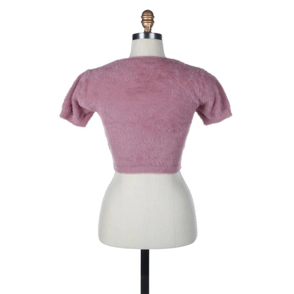 Designer Stylish Knotted Short Sleeve Top Size S / US 4 / IT 40 - 2 Thumbnail