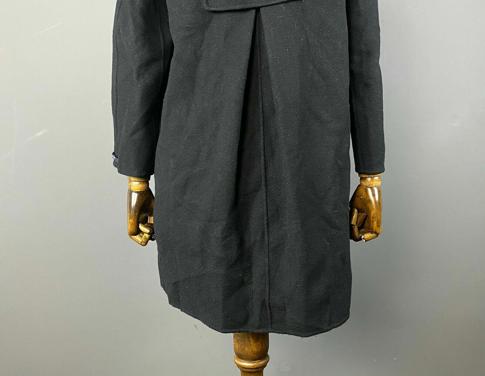 Designer Max Mara Cucito A Mano Black Wool Snap Coat Jacket Size 38 Size US M / EU 48-50 / 2 - 8 Thumbnail