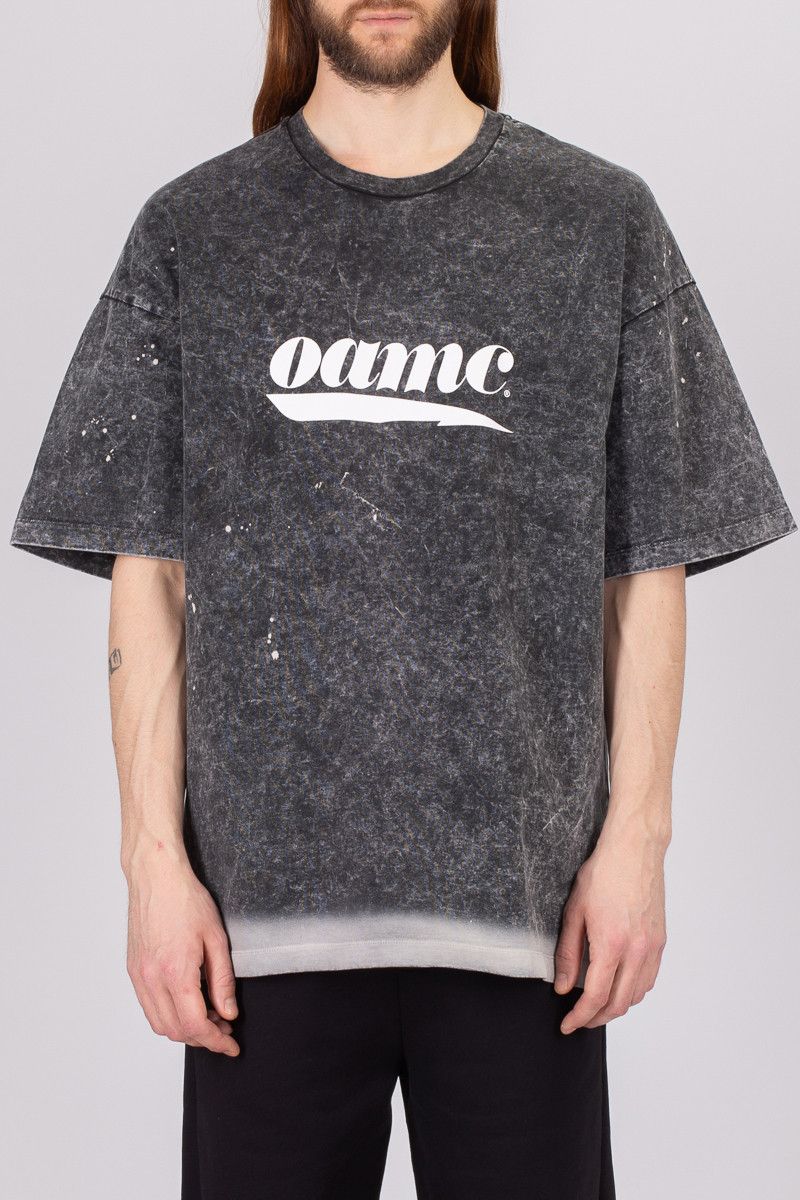 OAMC o1y0225 Logo Crewneck T-Shirt in Lead/White Size US XS / EU 42 / 0 - 2 Thumbnail