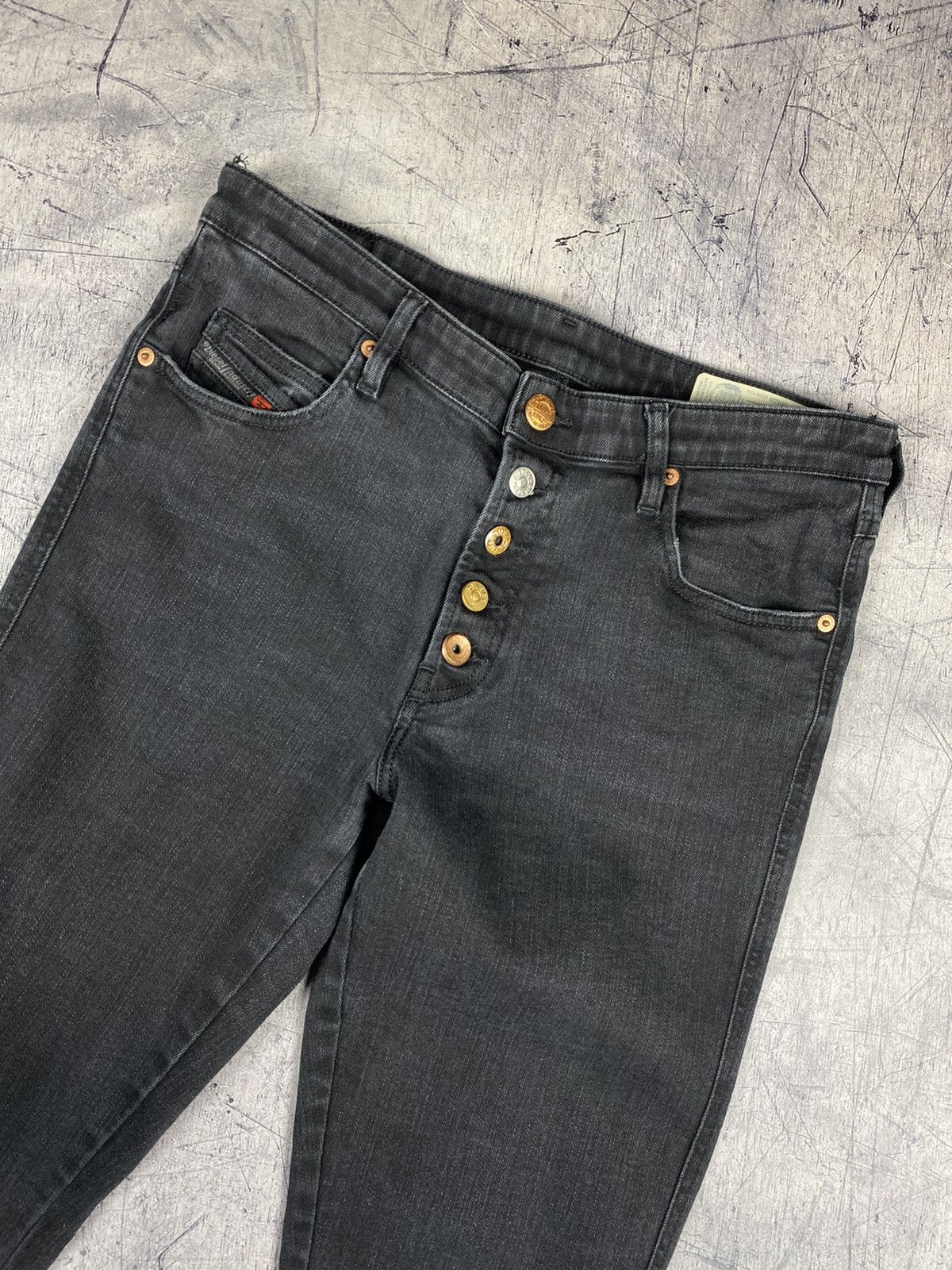 Diesel × Vintage Vintage Diesel Bibhila B Avant Garde y2k Denim Jeans pants Size 31" - 3 Thumbnail