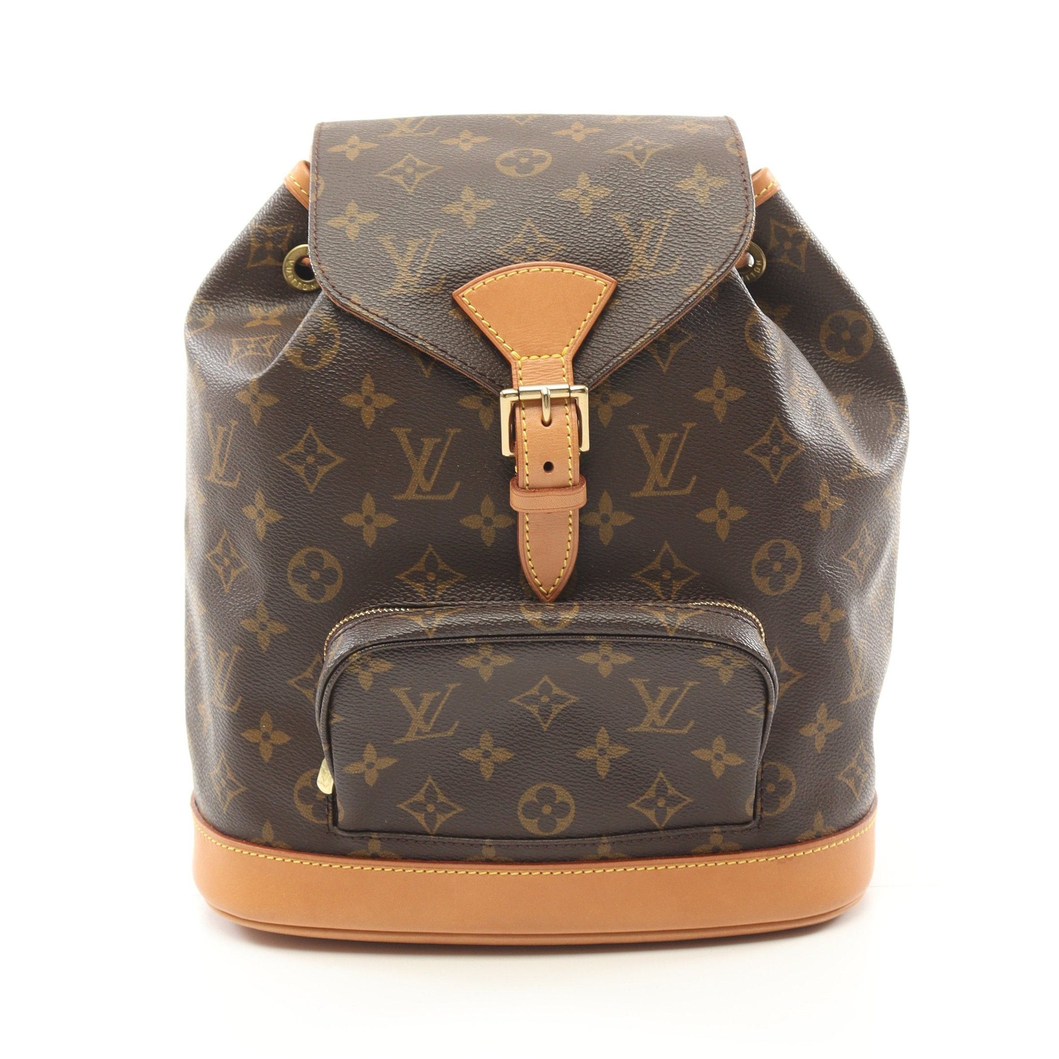 Louis Vuitton Louis Vuitton Montsouris Mm Monogram Backpack Rucksack Leather Brown Size ONE SIZE - 1 Thumbnail