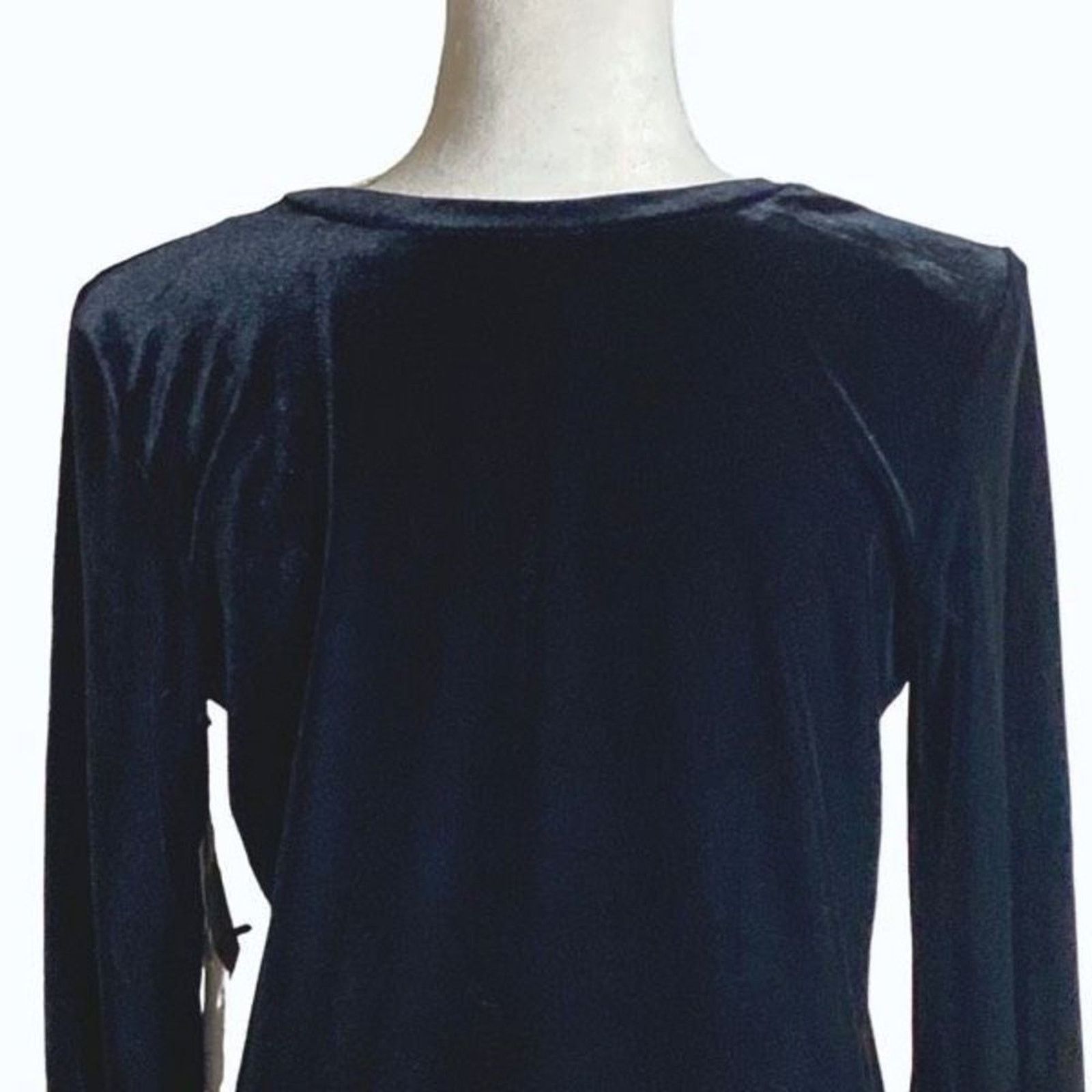Nordstrom 1 State Women's Black Plush Luxe V Neck Bodycon Dress Size S / US 4 / IT 40 - 5 Thumbnail