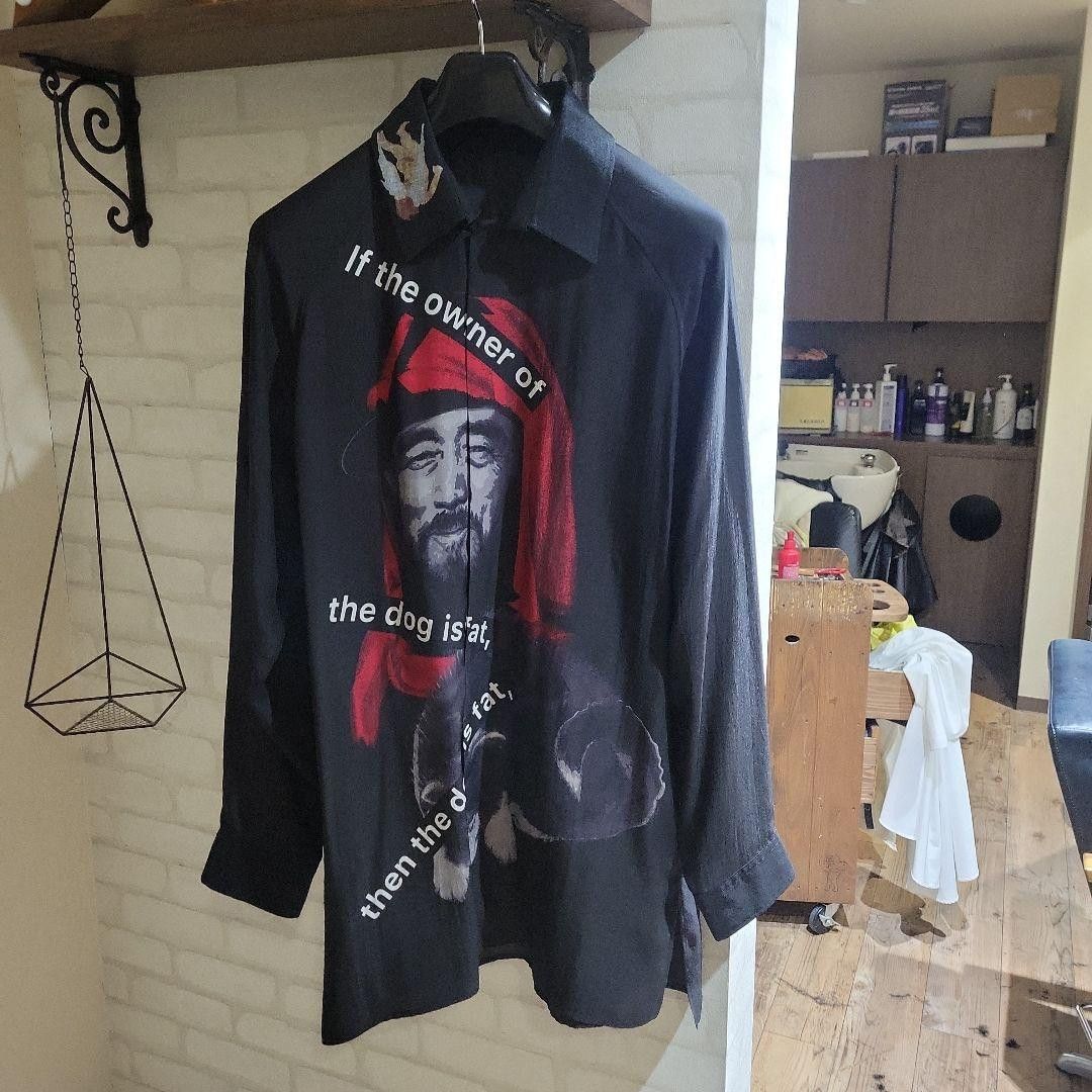 Yohji Yamamoto Pour Homme 24ss DOG AND ELDERLY PERSON SILK SHIRT Size US M / EU 48-50 / 2 - 1 Thumbnail