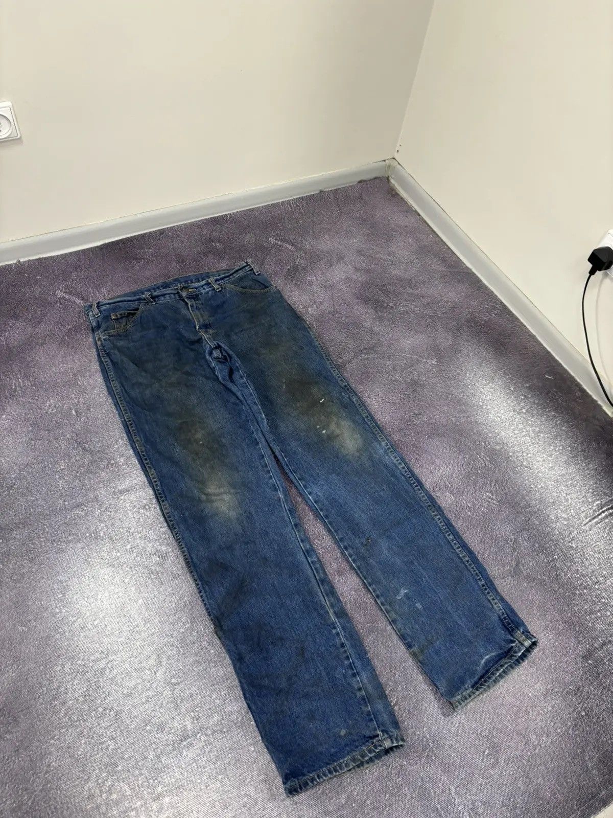 Dickies × Vintage Vintage Dickies Distressed Denim Blue Hype Work Jeans Size US 36 / EU 52 - 8 Thumbnail
