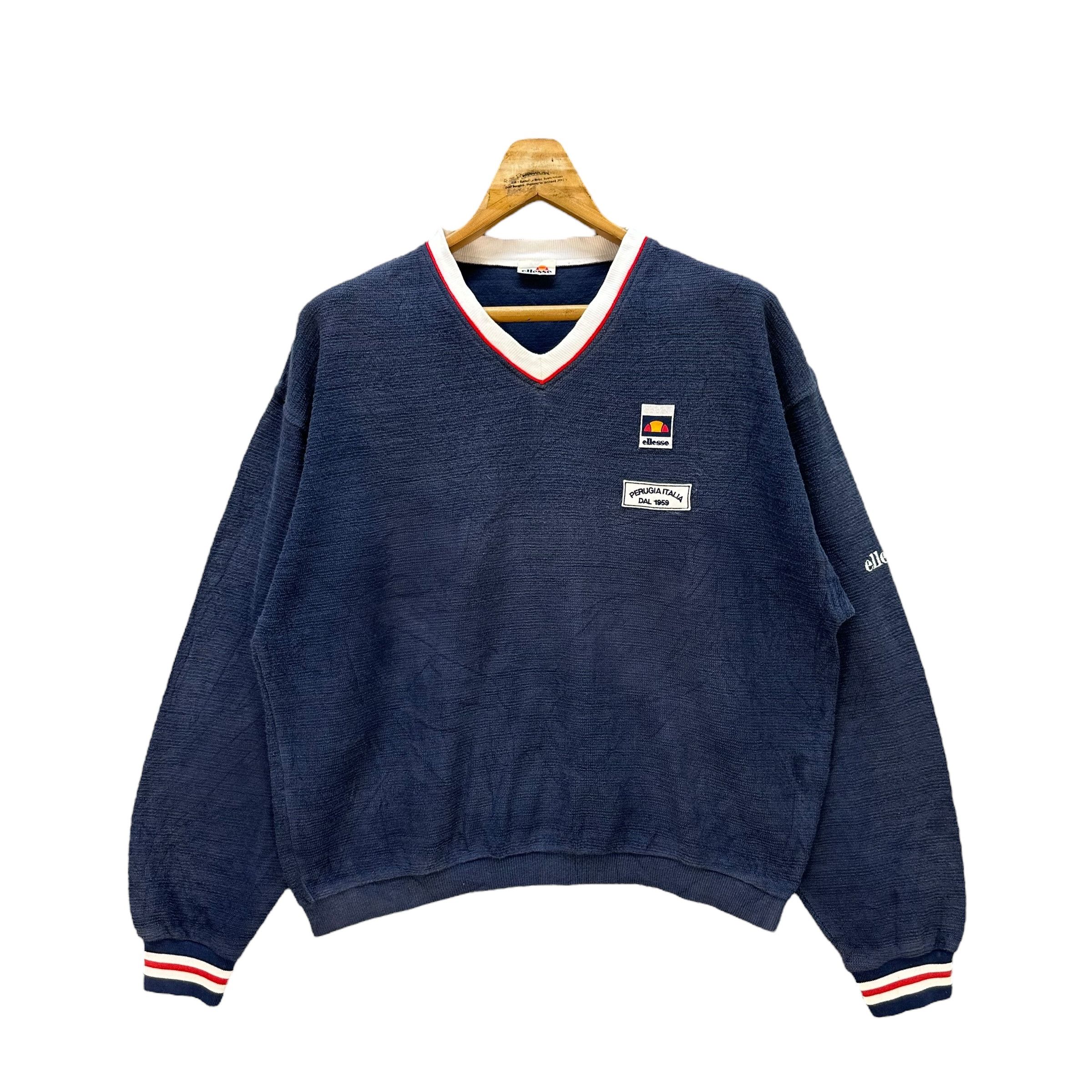Ellesse Ellesse Embroidery Small Logo V Neck Sweatshirts #9127-60 Size US S / EU 44-46 / 1 - 1 Thumbnail