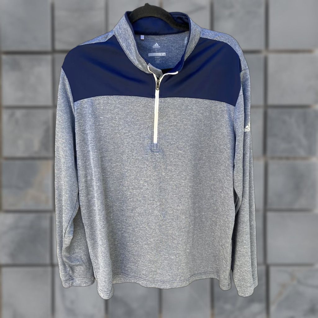 Adidas Adidas Sweater Men Blue Pullover L Golf Stretch Active 1/4 Zip Spring Stretch Pullover Shirt Wide Zip 1/2 Zip Cardigan Casual Size US L / EU 52-54 / 3 - 1 Thumbnail