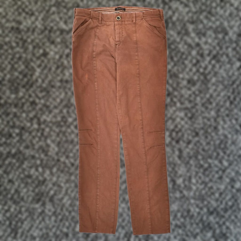Massimo Dutti MASSIMO DUTTI Womens Skinny Casual Trousers US 6 Medium W30 L29 Brown Size 32" / US 10 / IT 46 - 1 Thumbnail