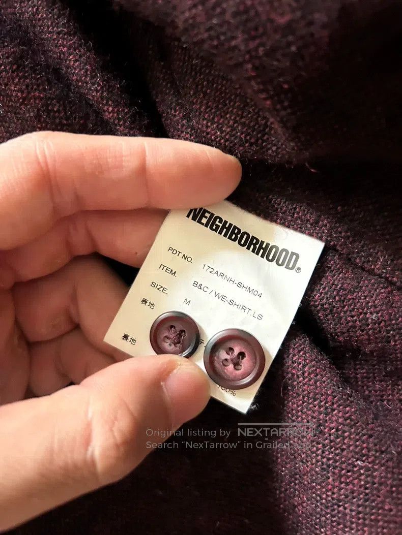 Neighborhood Neighborhood Pure Wine Red Shirt Size US M / EU 48-50 / 2 - 4 Thumbnail