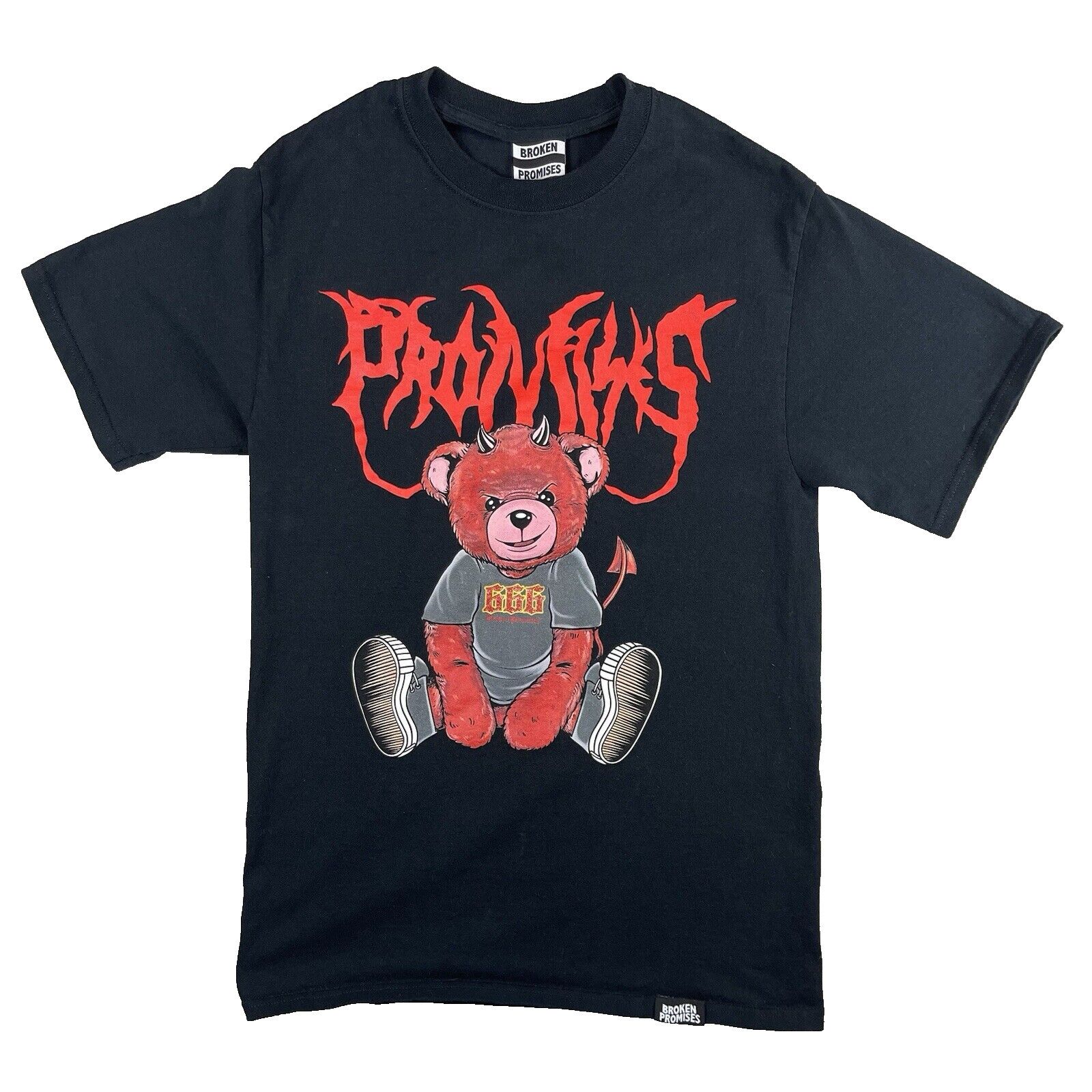 Broken Promises Co. Broken Promises Black T Shirt Red Devil Bear Men's S Metal Size US S / EU 44-46 / 1 - 12 Thumbnail