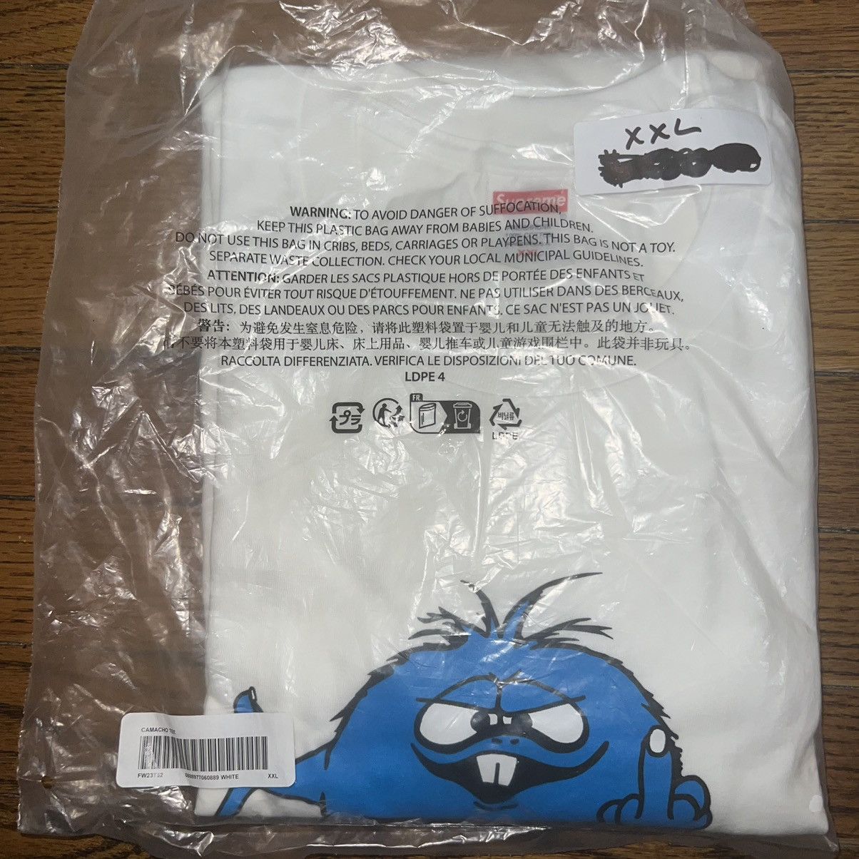 Supreme Supreme Camacho Tee White Size: XXL Size US XXL / EU 58 / 5 - 2 Thumbnail