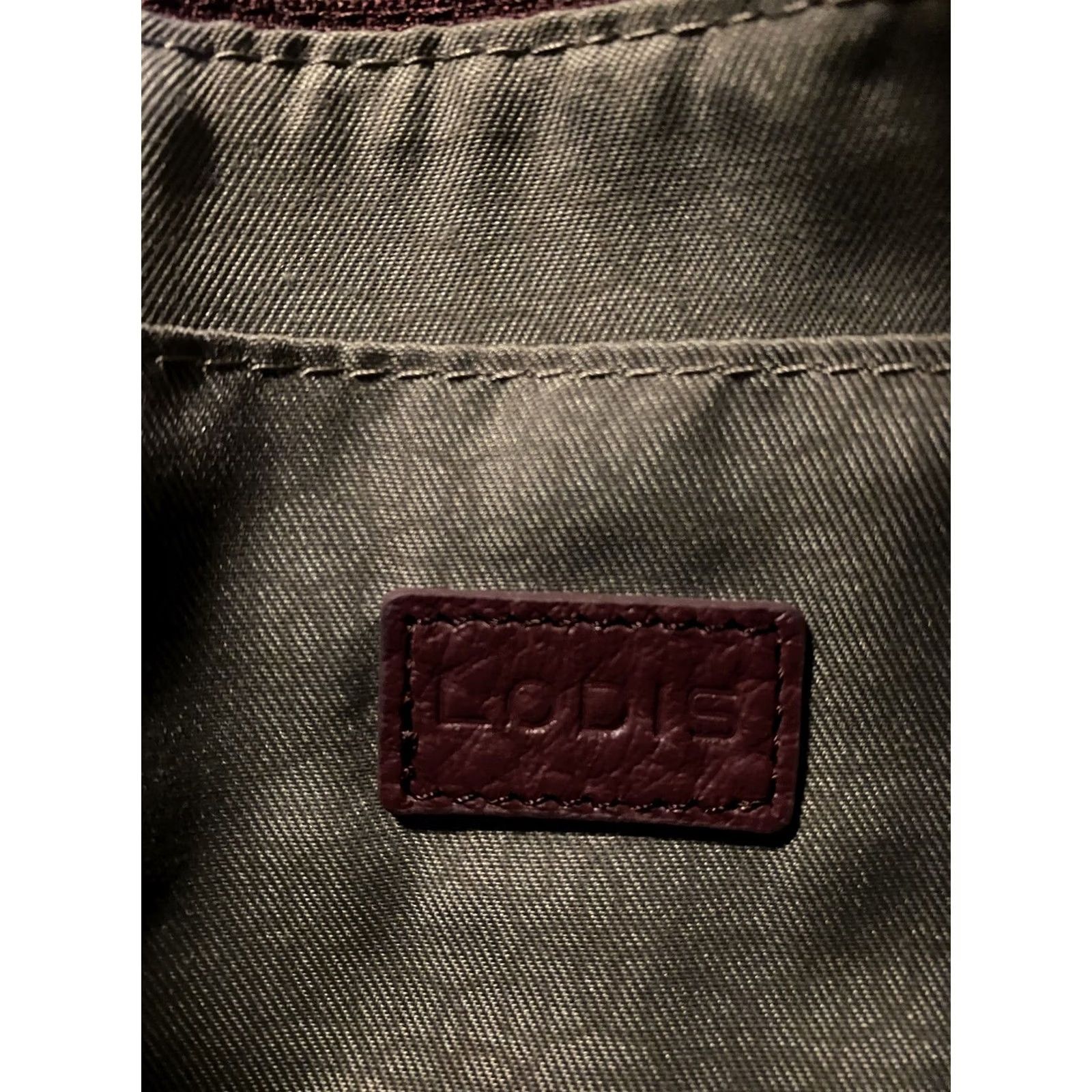 Vintage VINTAGE? No—LODIS Emily Italian Leather Purse 5 in 1 Convertible Bag Burgundy Wine Bag Women Small Size ONE SIZE - 6 Thumbnail