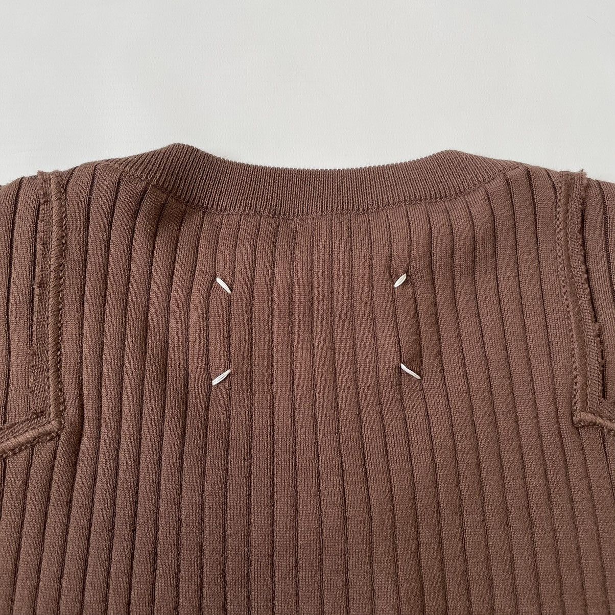 Maison Margiela S/S 20 ‘Destroyed’ Ribbed Military Sweater Size US M / EU 48-50 / 2 - 15 Thumbnail
