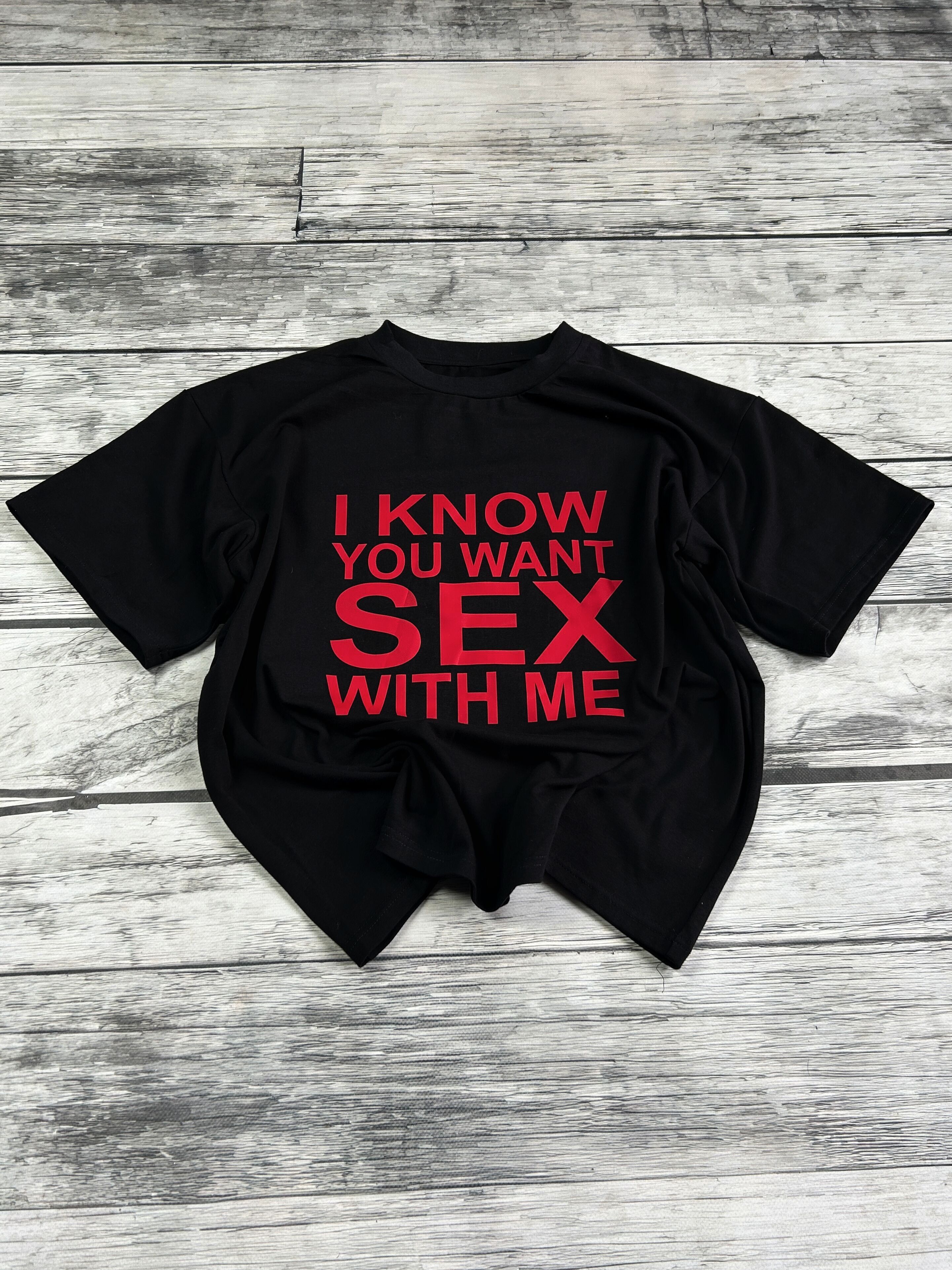 Japanese Brand BALENCIAGA STYLE I KNOW YOU WANT SEX WITH ME Y2K TEE SHIRT Size US M / EU 48-50 / 2 - 3 Thumbnail