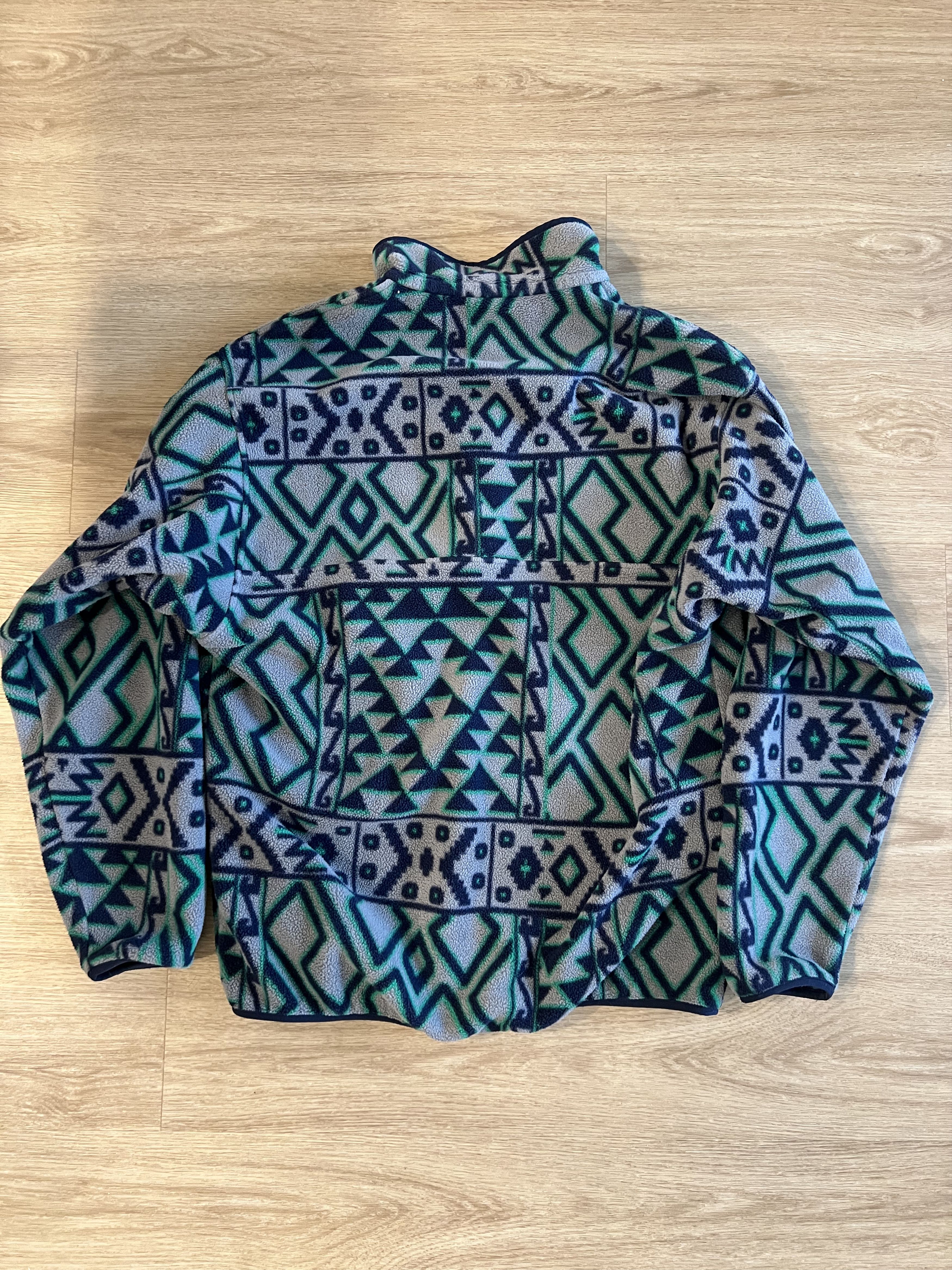 Patagonia Vintage Patagonia Pullover - Green/Grey/Blue Size US M / EU 48-50 / 2 - 2 Thumbnail