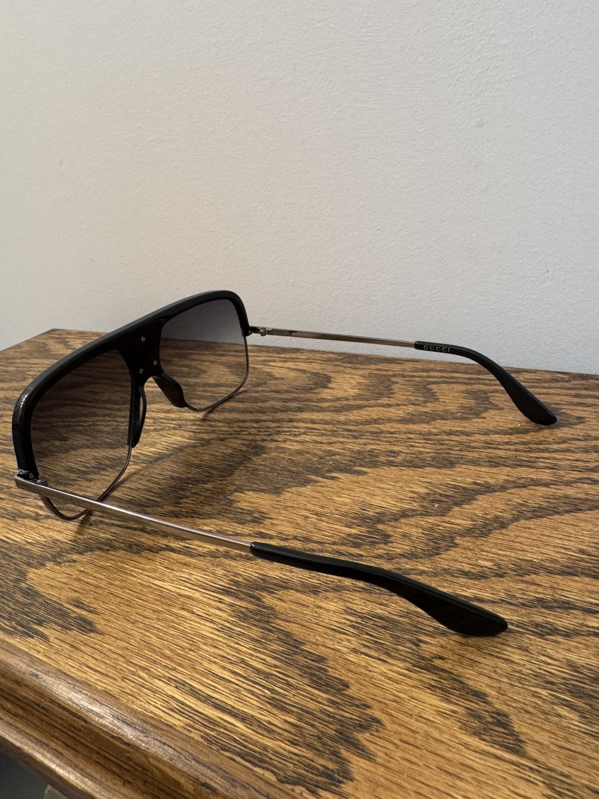Gucci Gucci Aviator Sunglasses Black Gradient GG Motif Size ONE SIZE - 3 Thumbnail