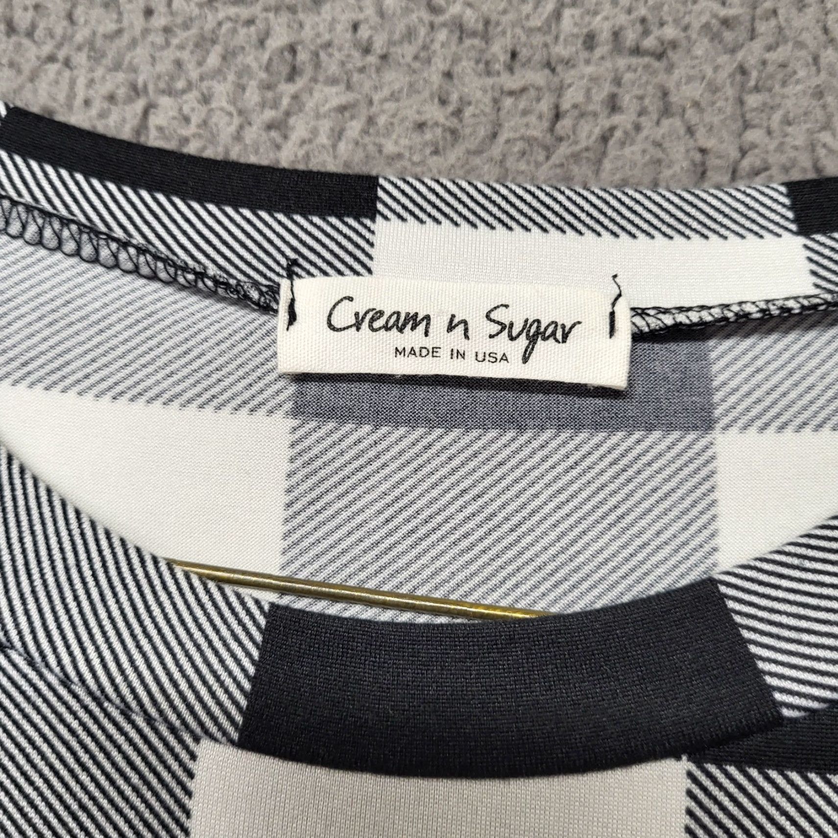 Vintage Cream & Sugar Dress Buffalo Plaid Long Sleeves 2 Pockets 40" Women's Size Medium A-Line Casual Vestment (If "Vestment" not allowed) Size M / US 6-8 / IT 42-44 - 6 Thumbnail