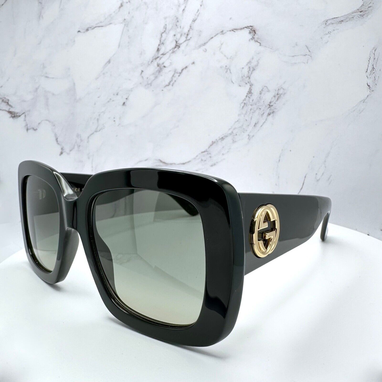 Gucci New Gucci Sunglasses New Black Gold GG Metal Logo Authentic Size ONE SIZE - 9 Thumbnail