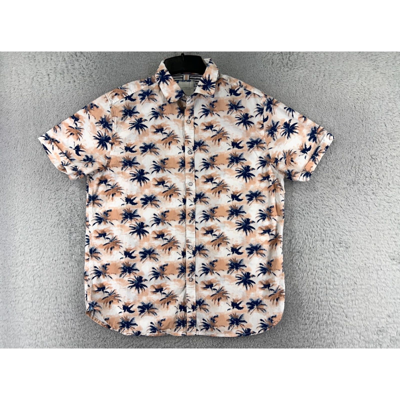 Vintage Cactus Man Shirt Mens Large Orange Blue Palm Tree All Over Print 100% Cotton Size US L / EU 52-54 / 3 - 2 Thumbnail