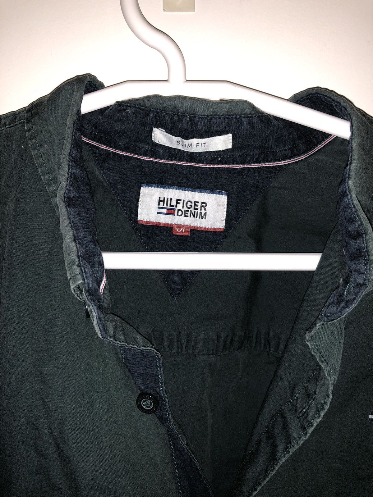 Tommy Hilfiger × Vintage Dark Green Vintage Tommy Hilfiger Shirt Size US L / EU 52-54 / 3 - 2 Thumbnail